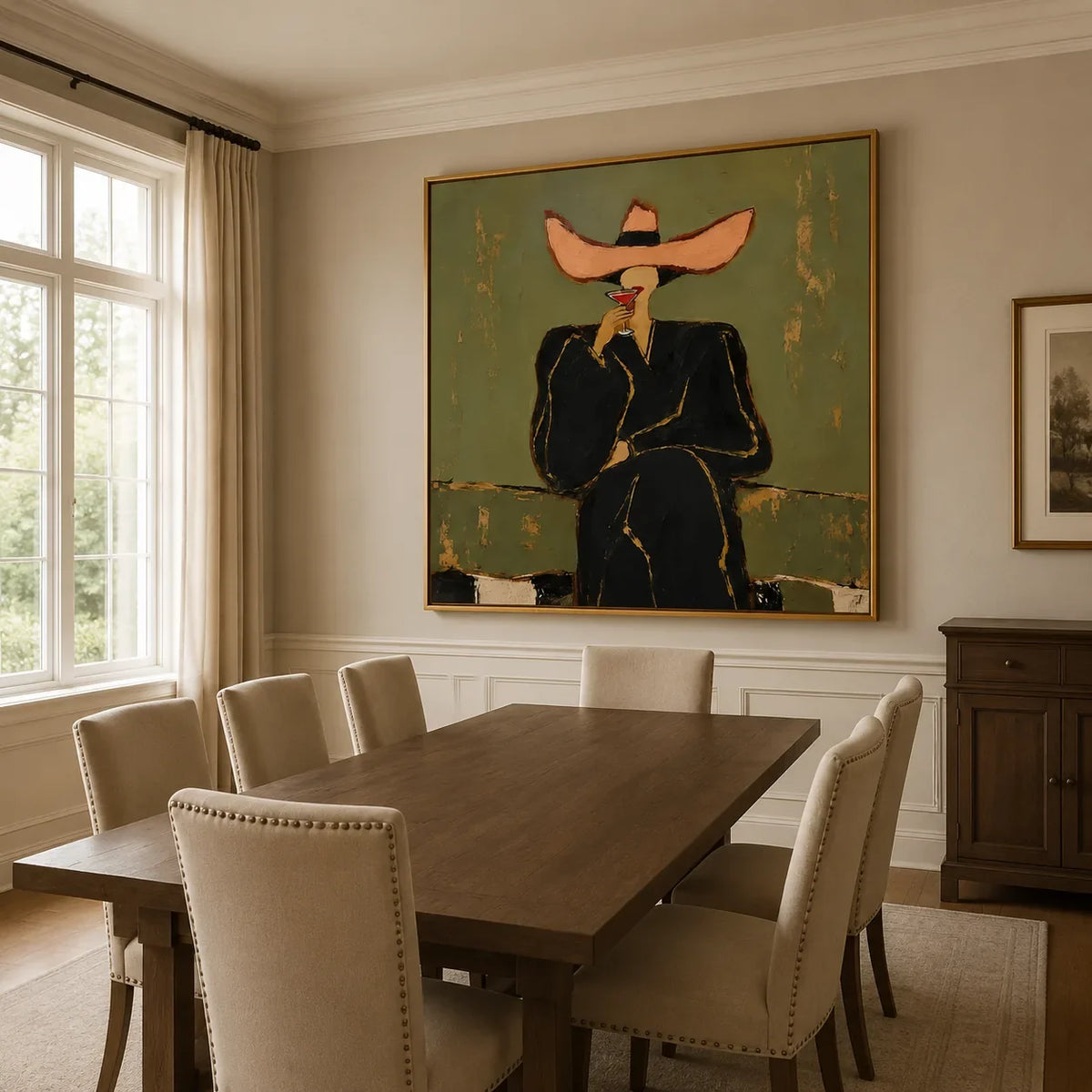 Coral Hat Figure Wall Art styled interior scene 5 | Olyrel