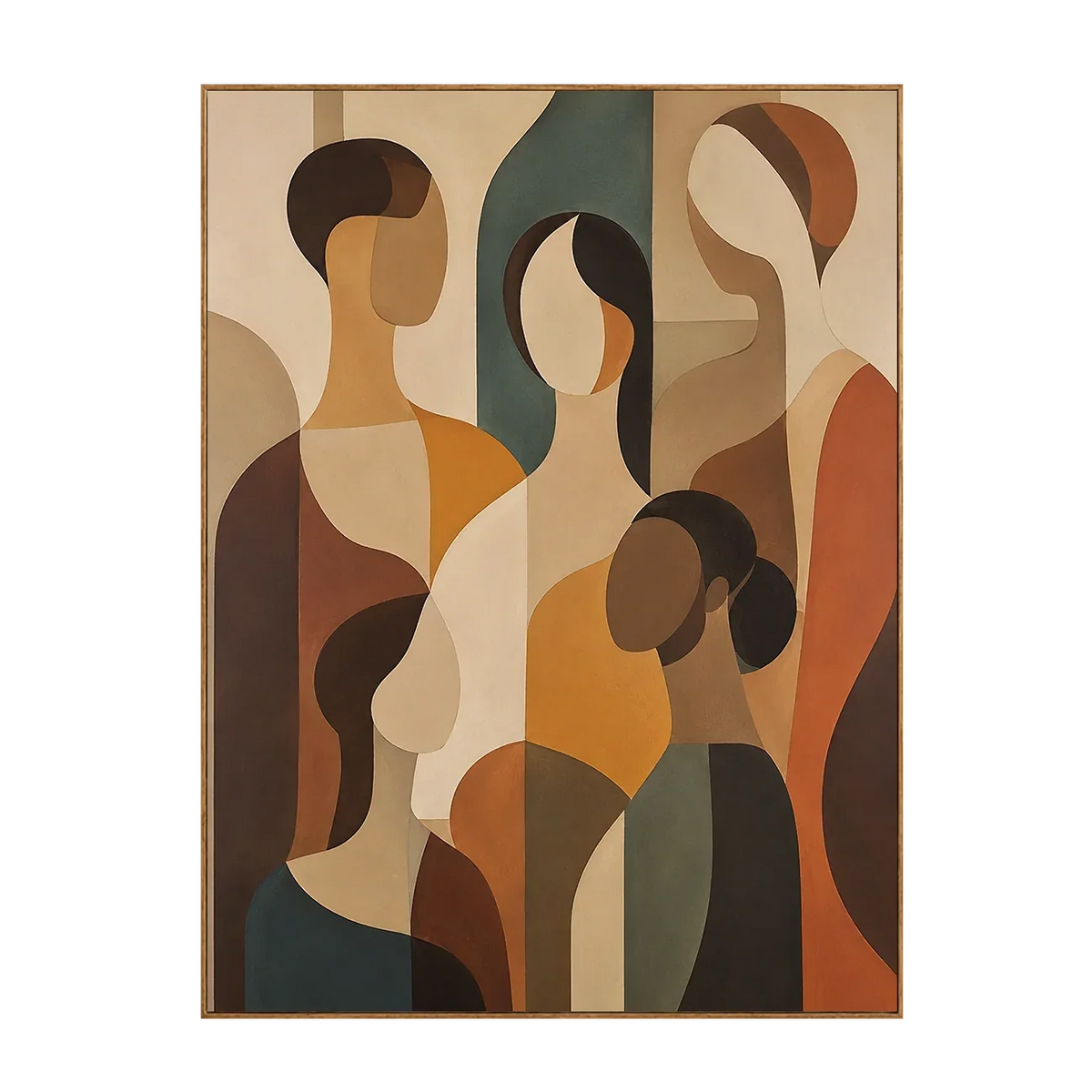 Gathered Forms Abstract Wall Art | Olyrel