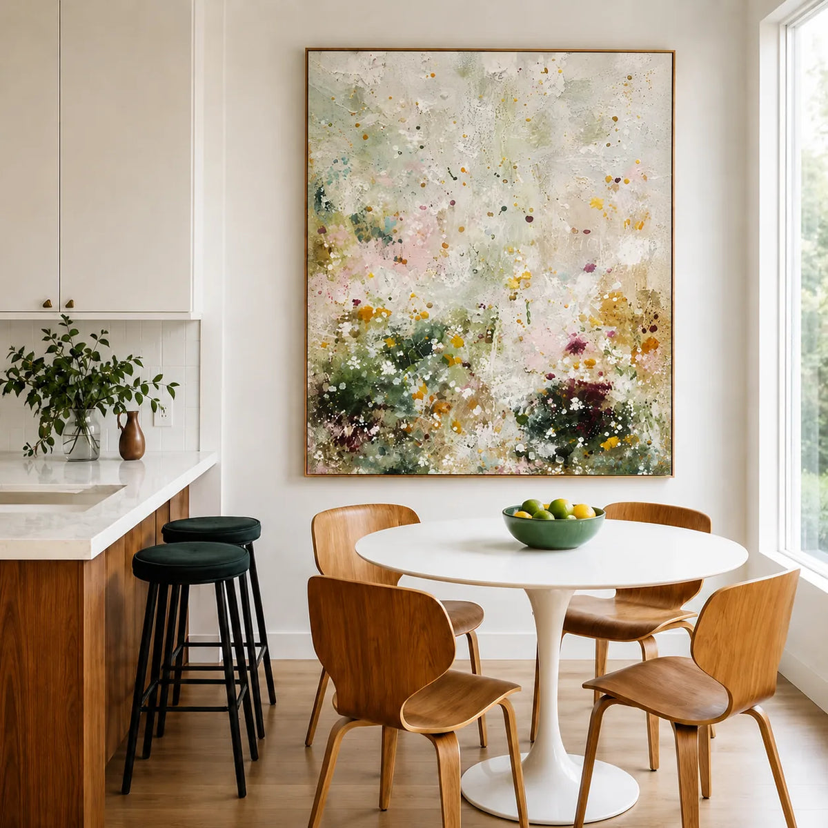 Wildflower Haze Floral Wall Art styled interior scene 4 | Olyrel