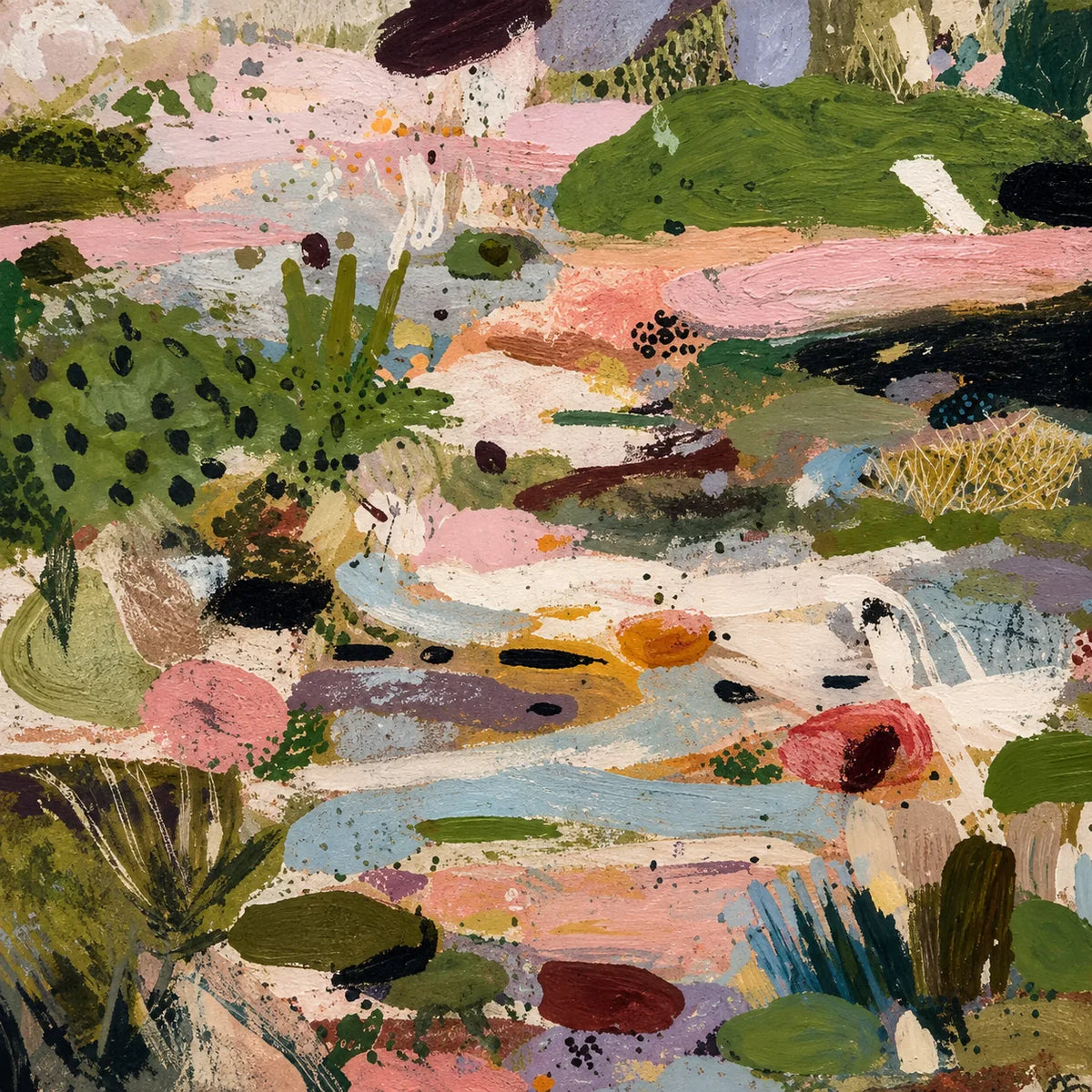 Meadow Patch Abstract Wall Art artwork view | Olyrel