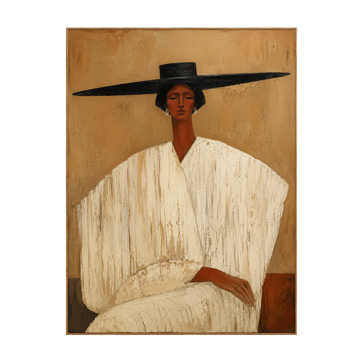 Wide Brim Figure Wall Art | Olyrel
