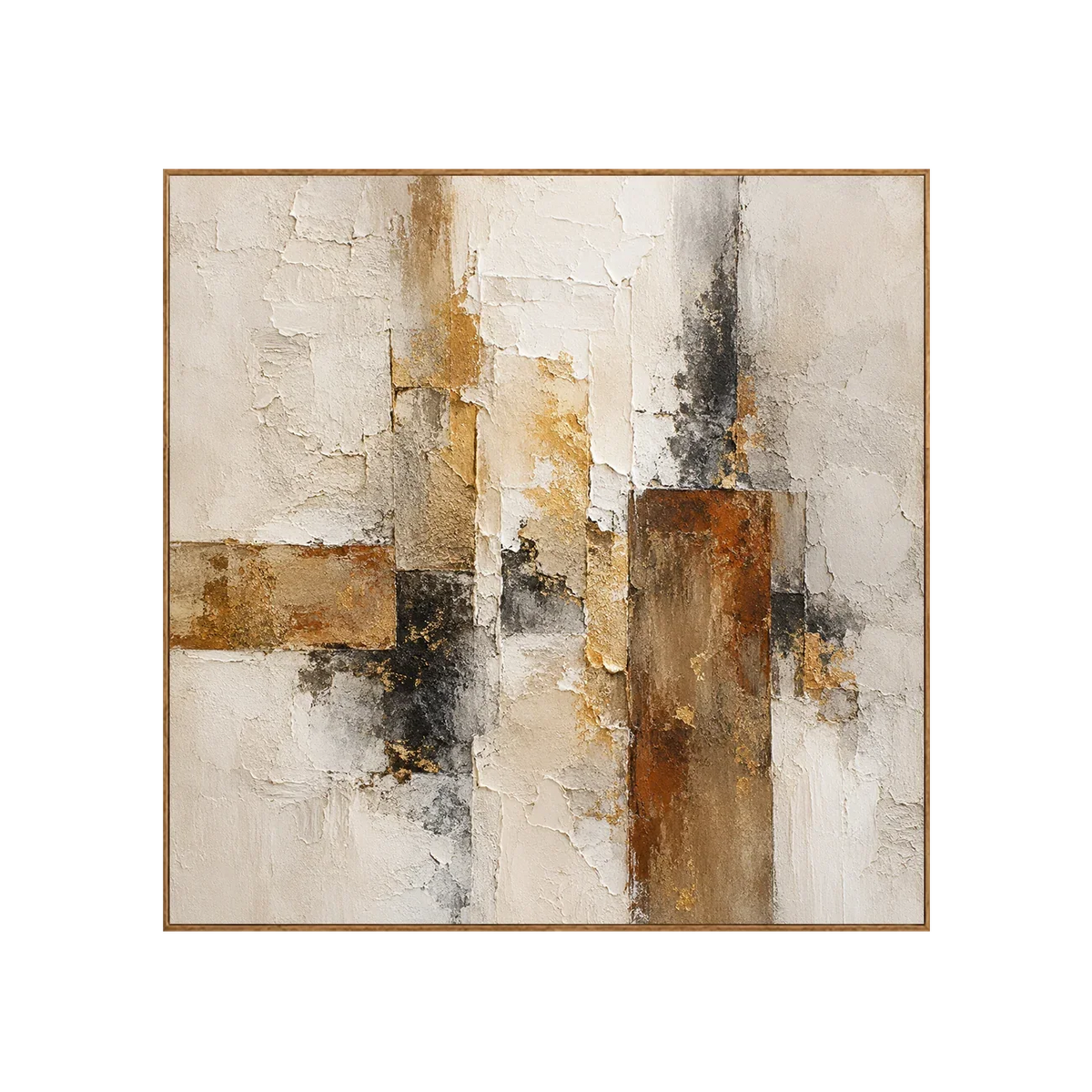 Gilded Structure Abstract Wall Art | Olyrel