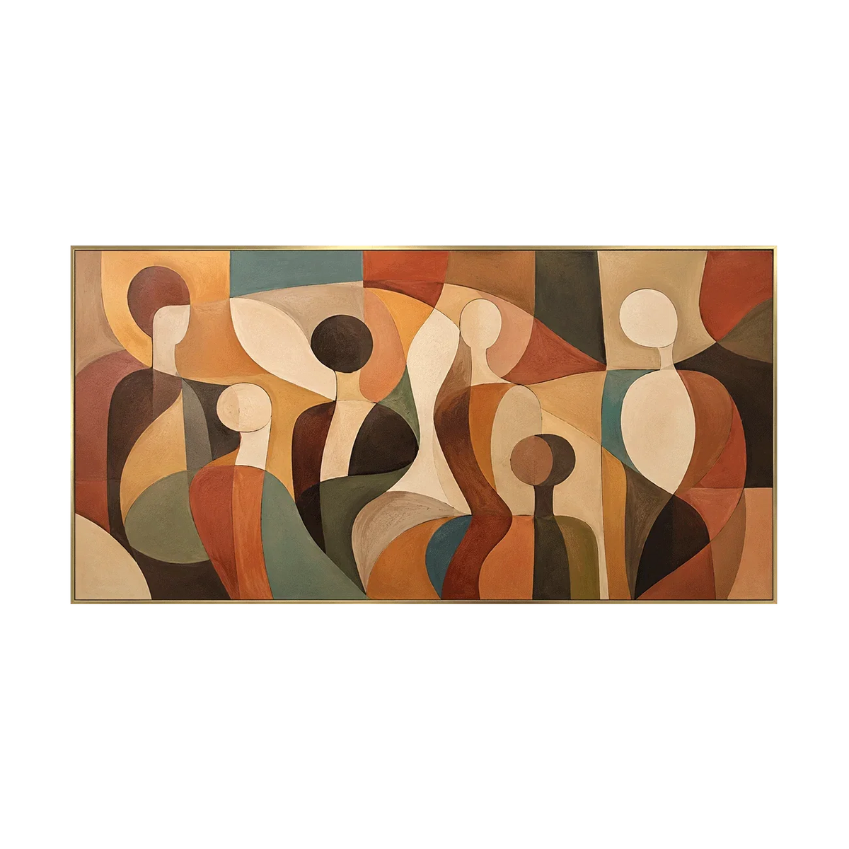 Gathered Figures Panoramic Wall Art | Olyrel