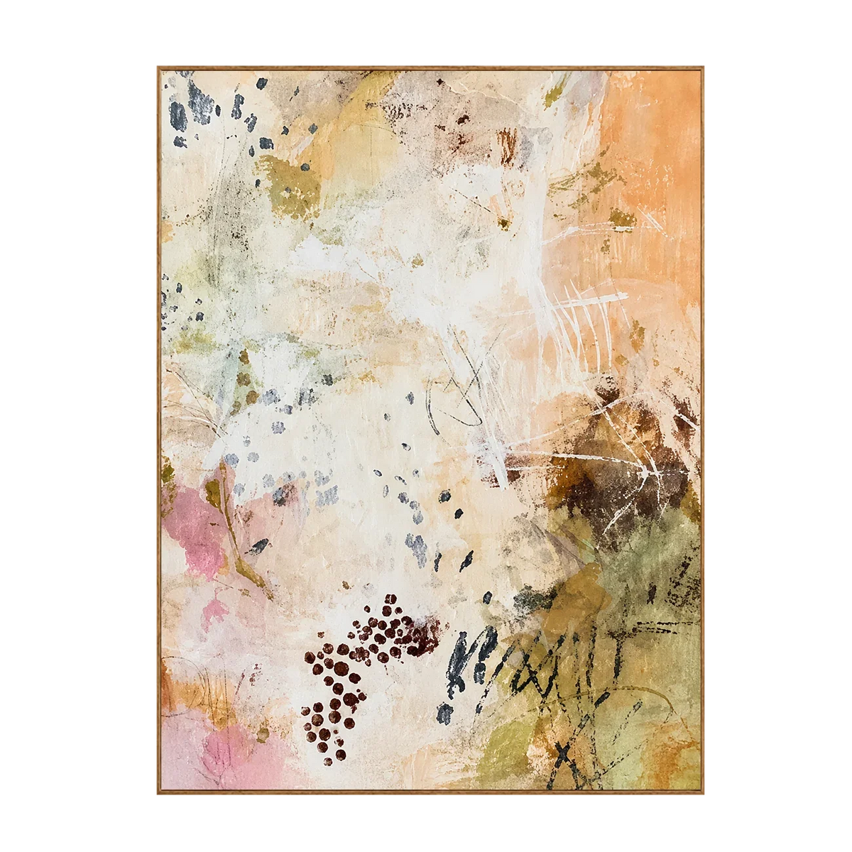 Blush Scatter Abstract Wall Art | Olyrel