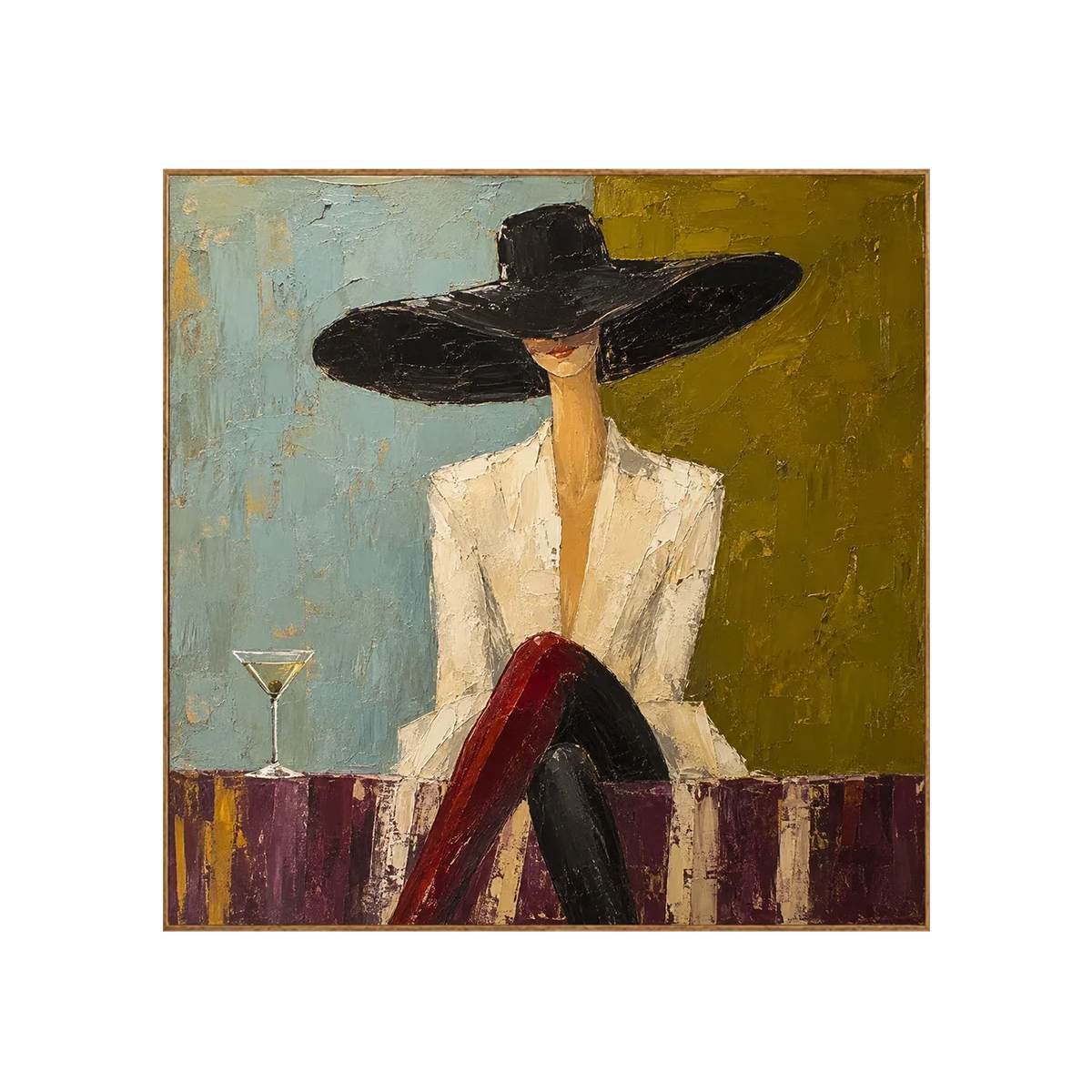 Martini Muse Figure Wall Art | Olyrel
