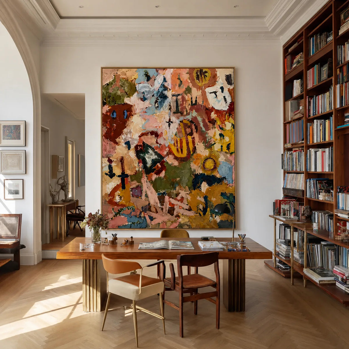 Festival Marks Abstract Wall Art styled interior scene 2 | Olyrel