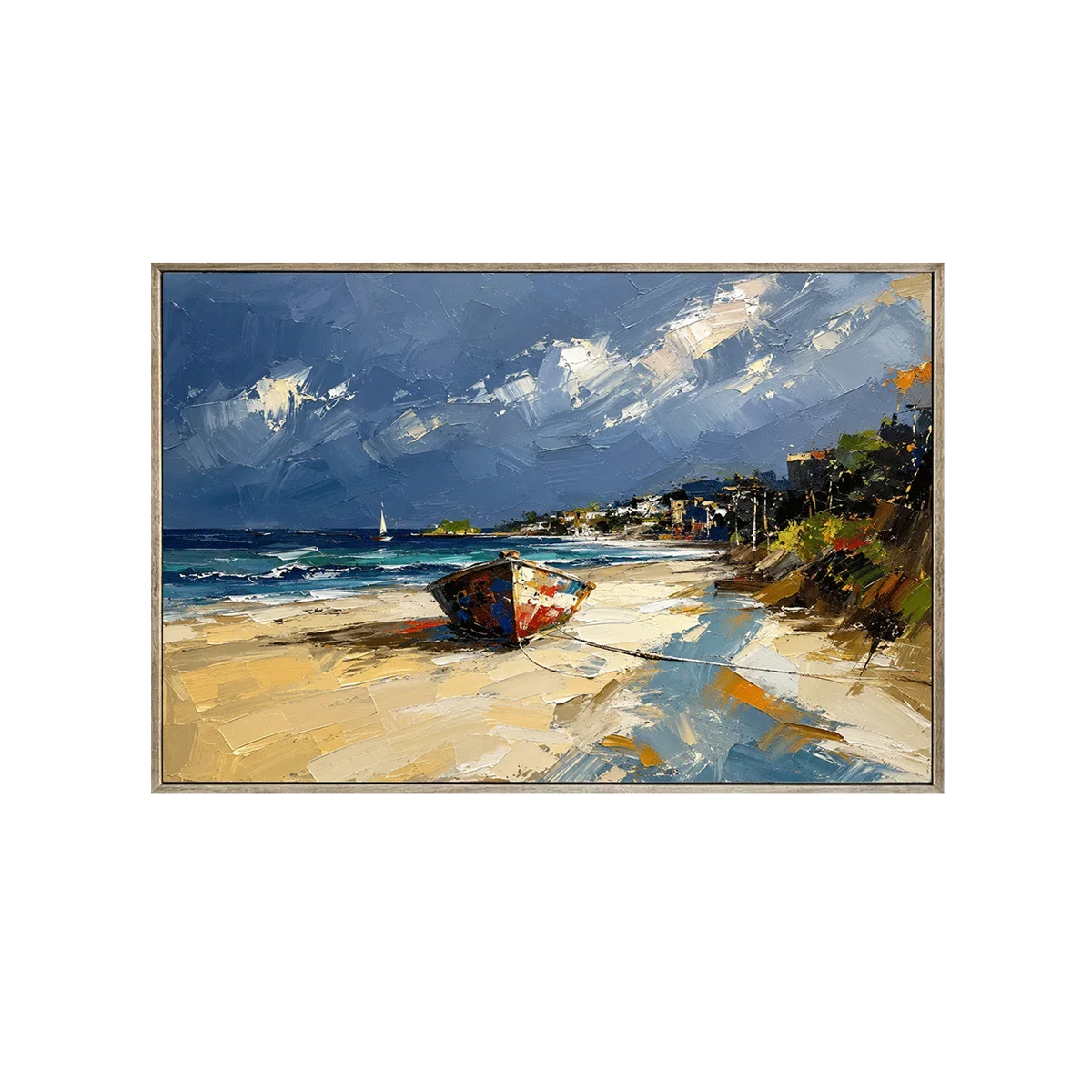 Coastal Path Ocean Wall Art | Olyrel