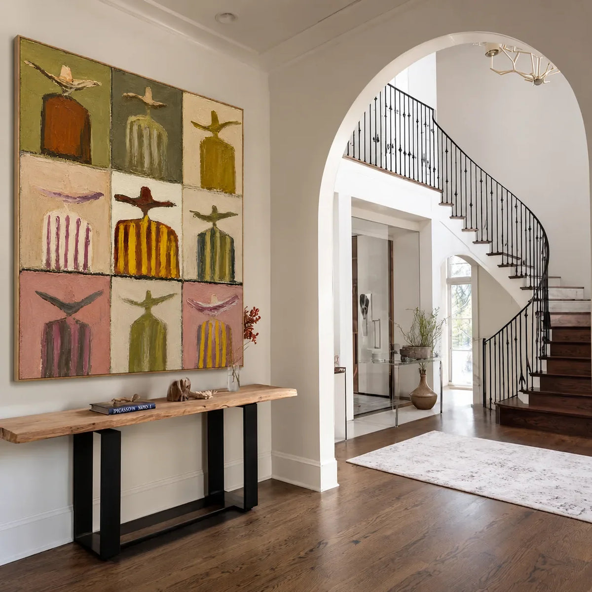 Nine Figures Abstract Wall Art styled interior scene 4 | Olyrel