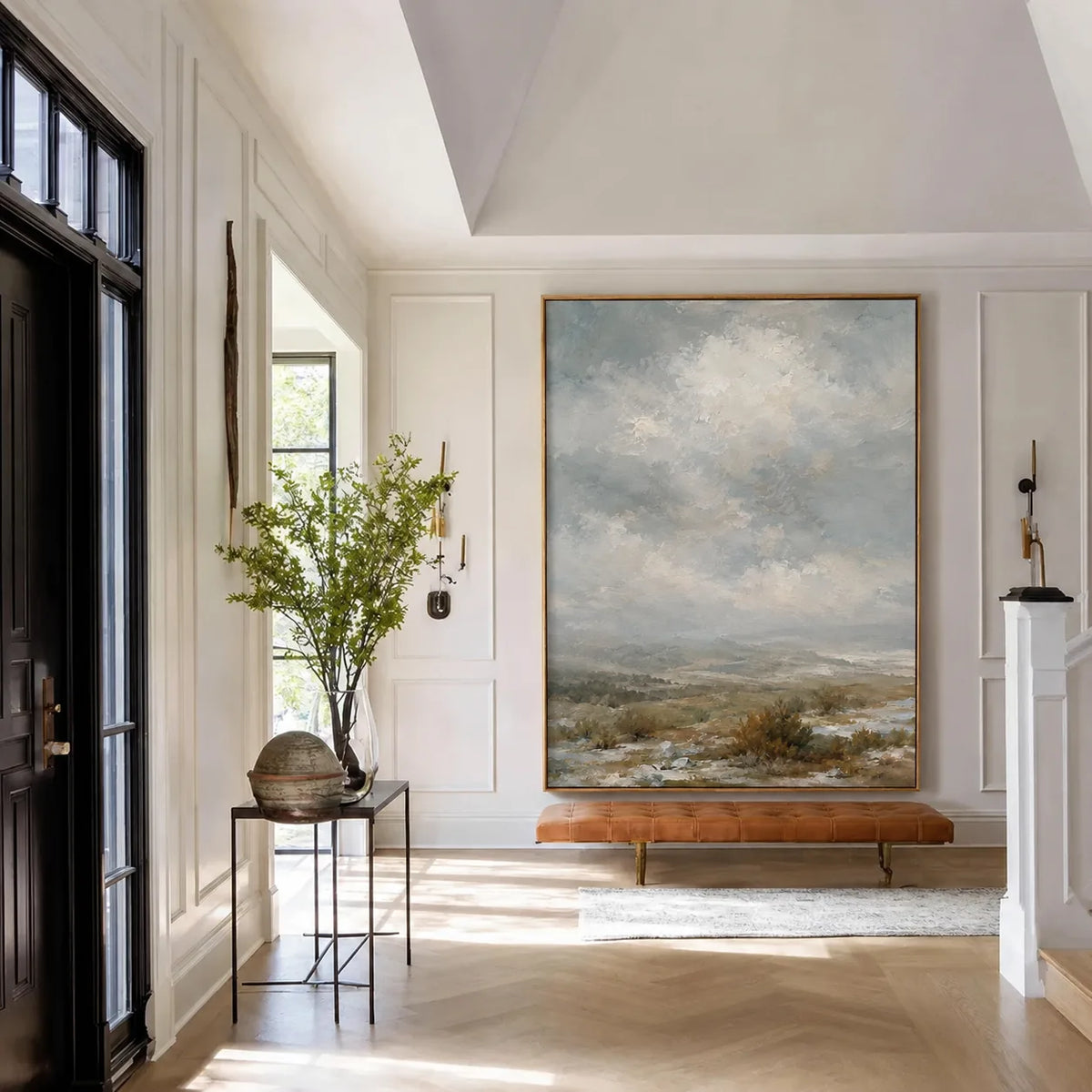 Silver Moor Landscape Wall Art styled interior scene 2 | Olyrel