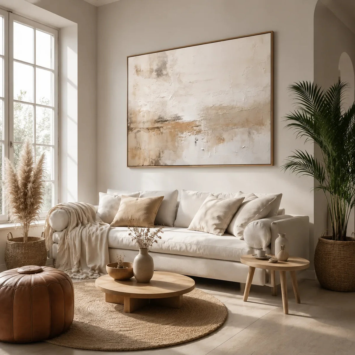 Sand Mist Horizon Wall Art styled interior scene 4 | Olyrel
