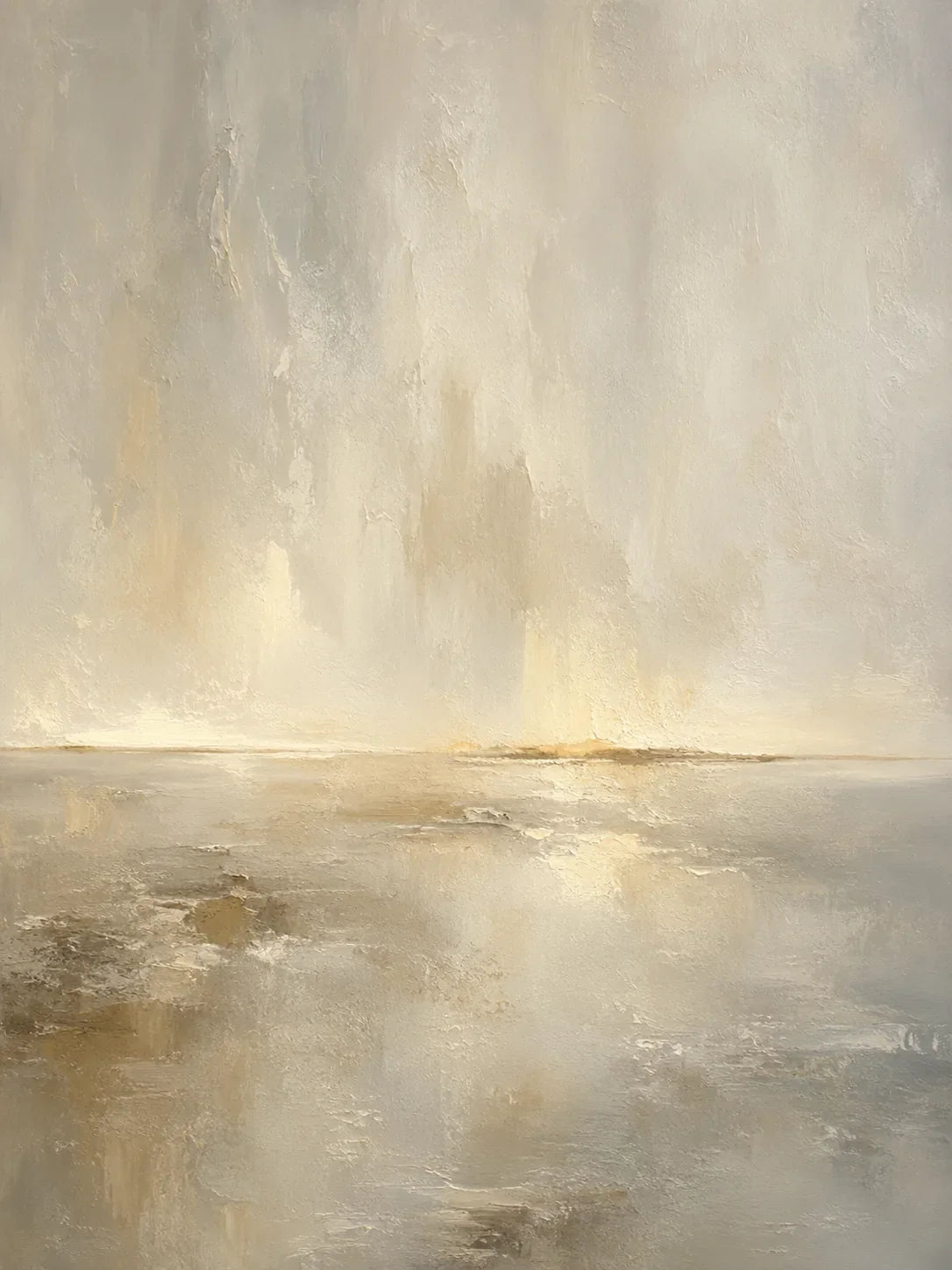 Golden Veil Horizon Wall Art artwork view | Olyrel