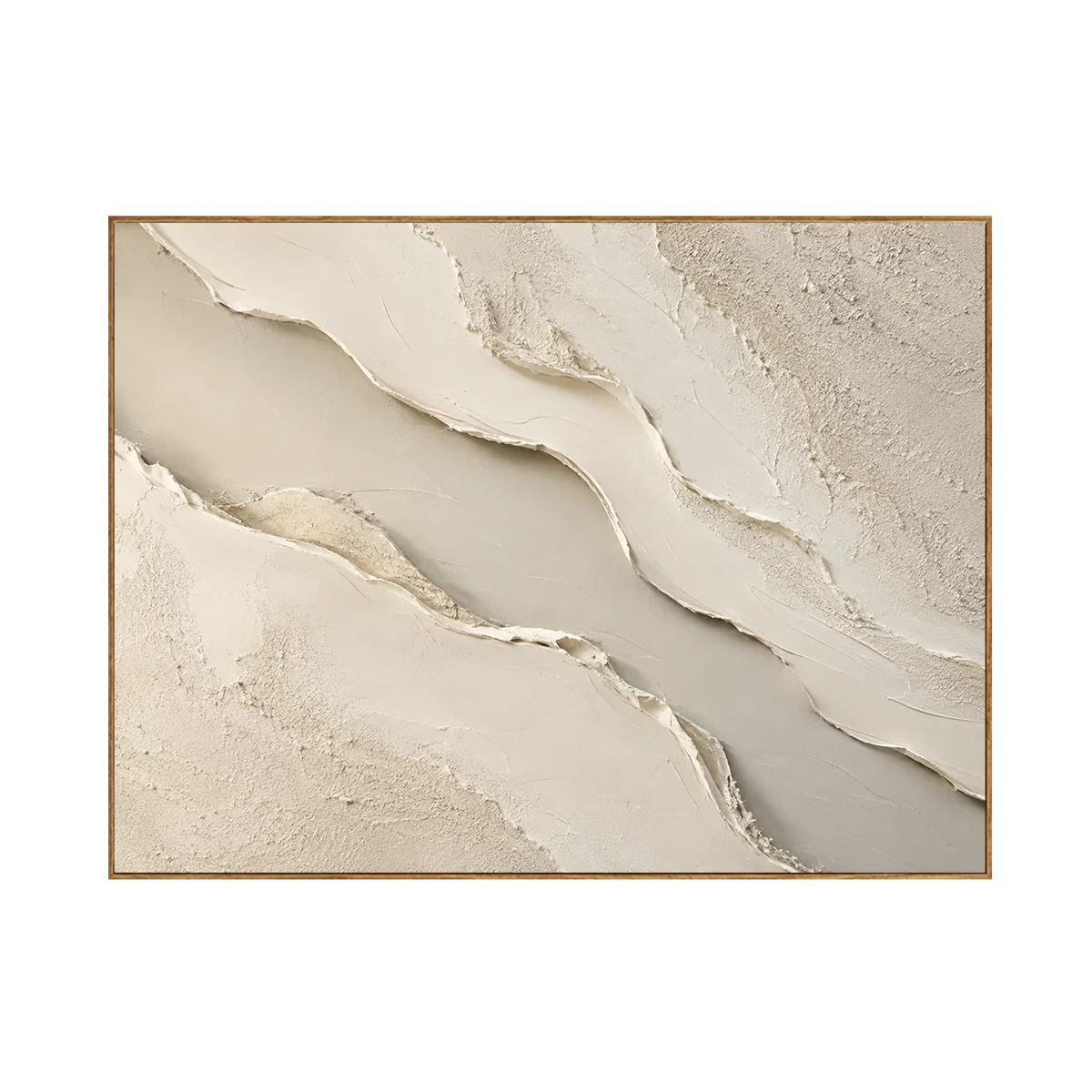 Ivory Rift Textured Wall Art | Olyrel