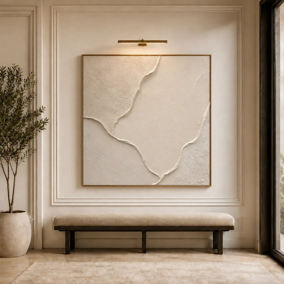 Ivory Passage Relief Wall Art styled interior scene 4 | Olyrel