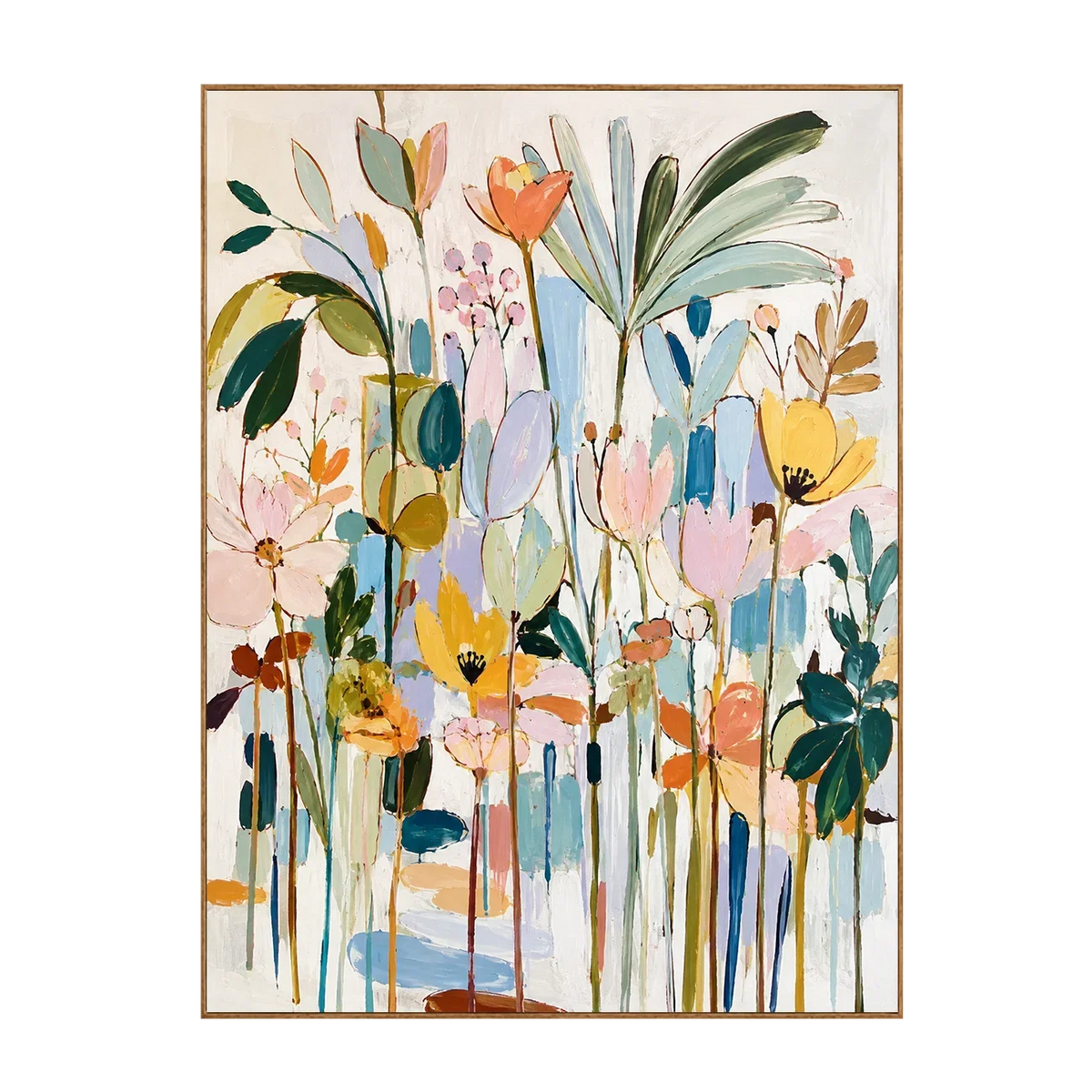Pastel Garden Floral Wall Art | Olyrel