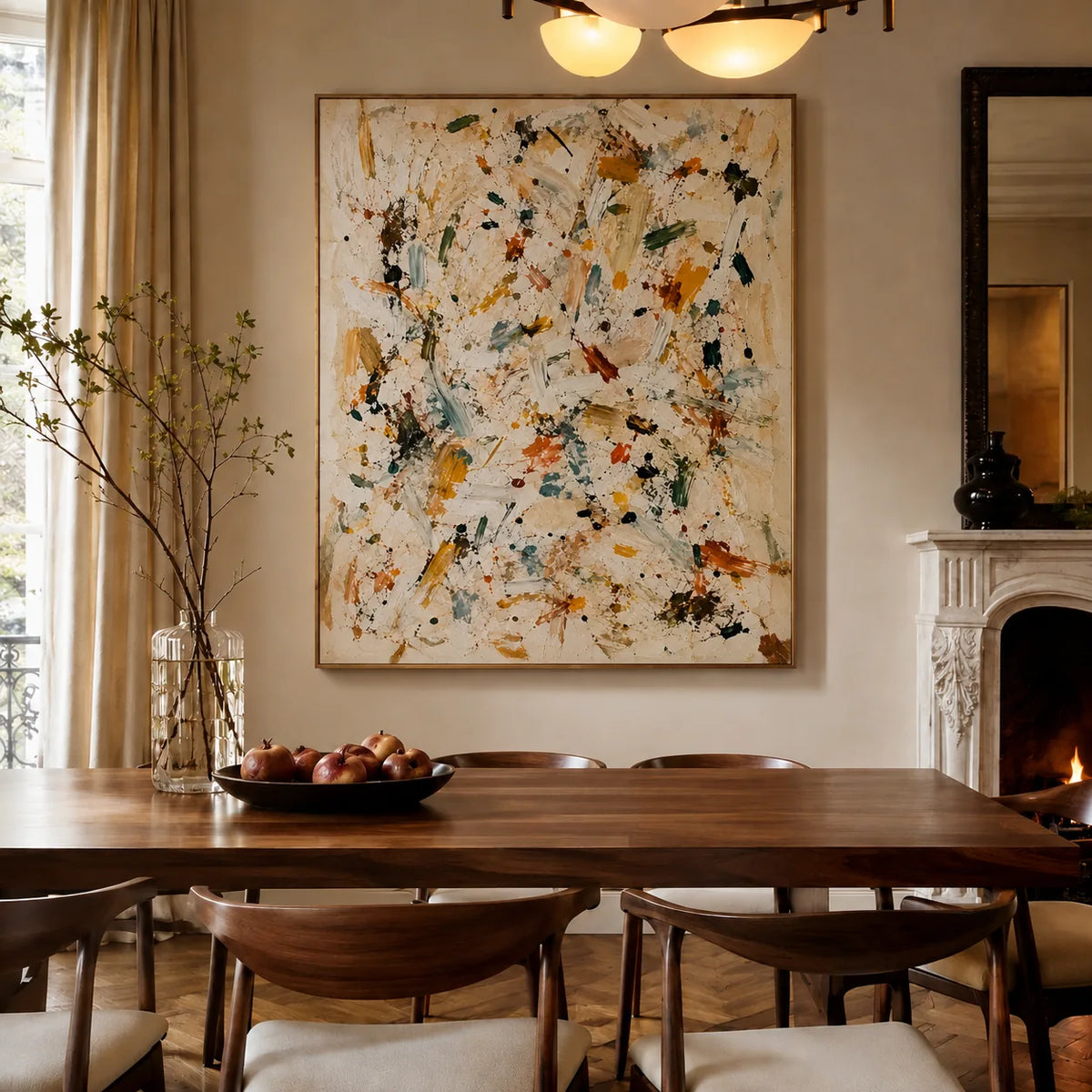 Confetti Trace Abstract Wall Art styled interior scene 5 | Olyrel