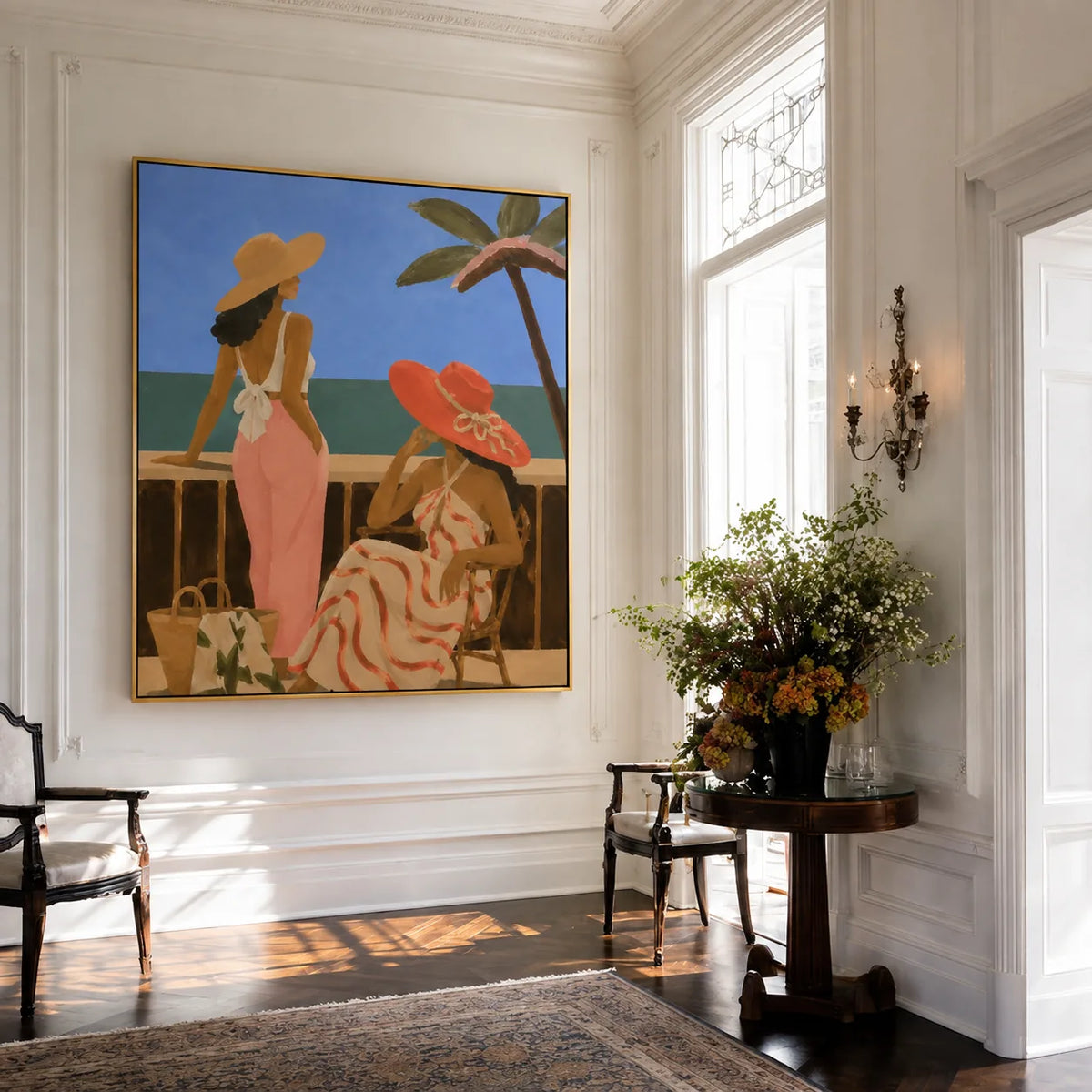 Riviera Friends Figure Wall Art styled interior scene 1 | Olyrel