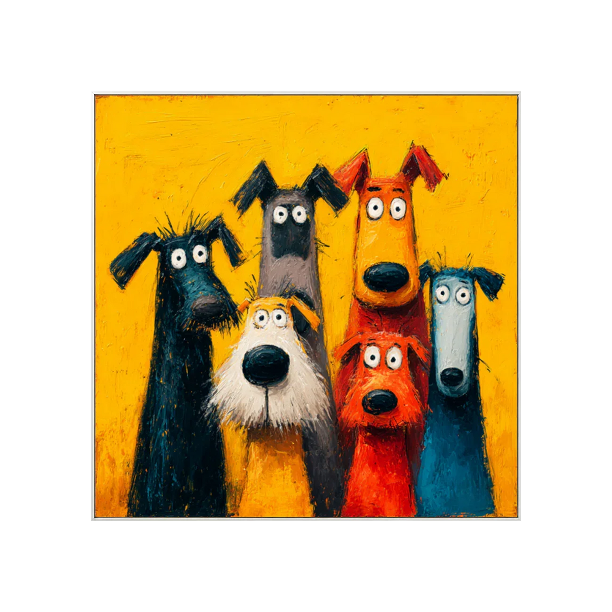 Yellow Dog Parade Wall Art | Olyrel