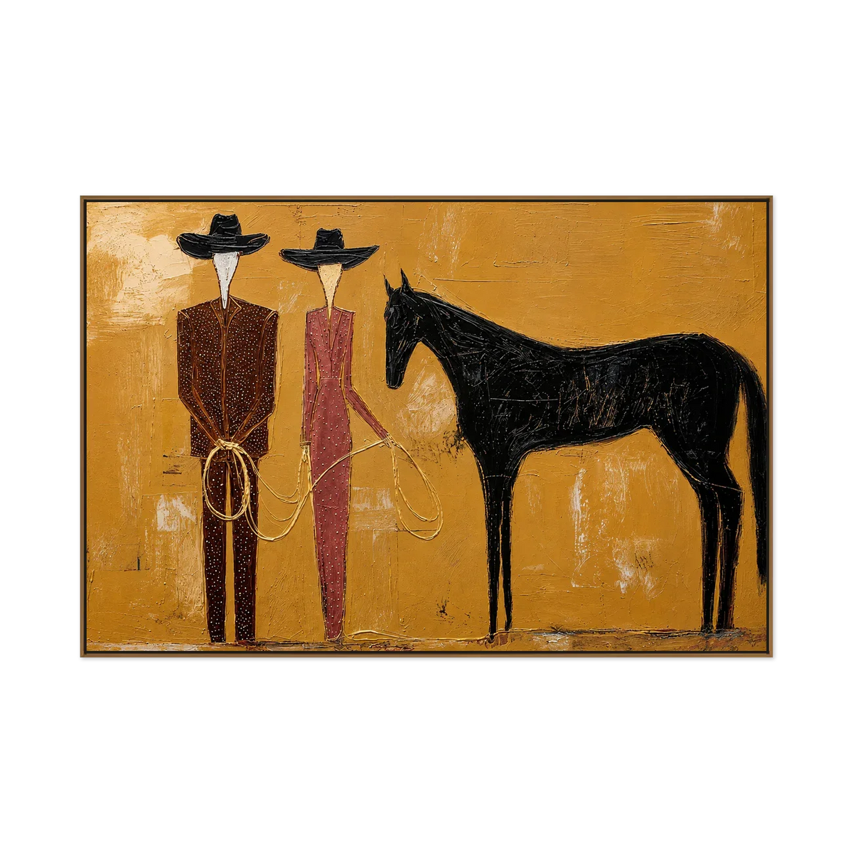 Western Pair Horse Wall Art | Olyrel