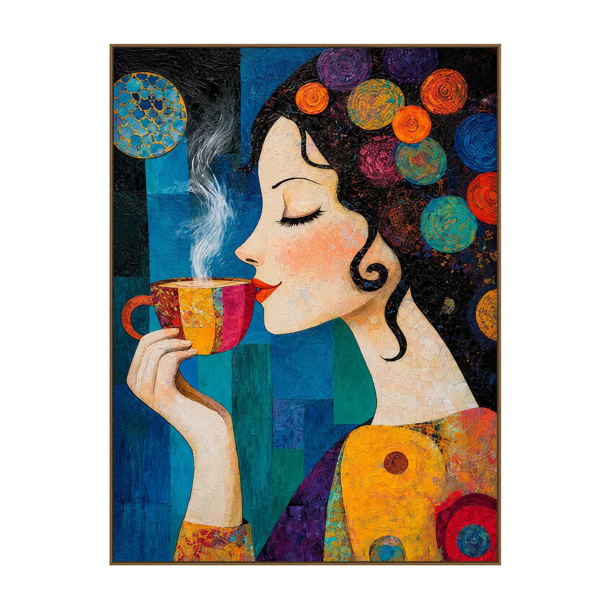 Morning Muse Textured Coffee Wall Art | Olyrel