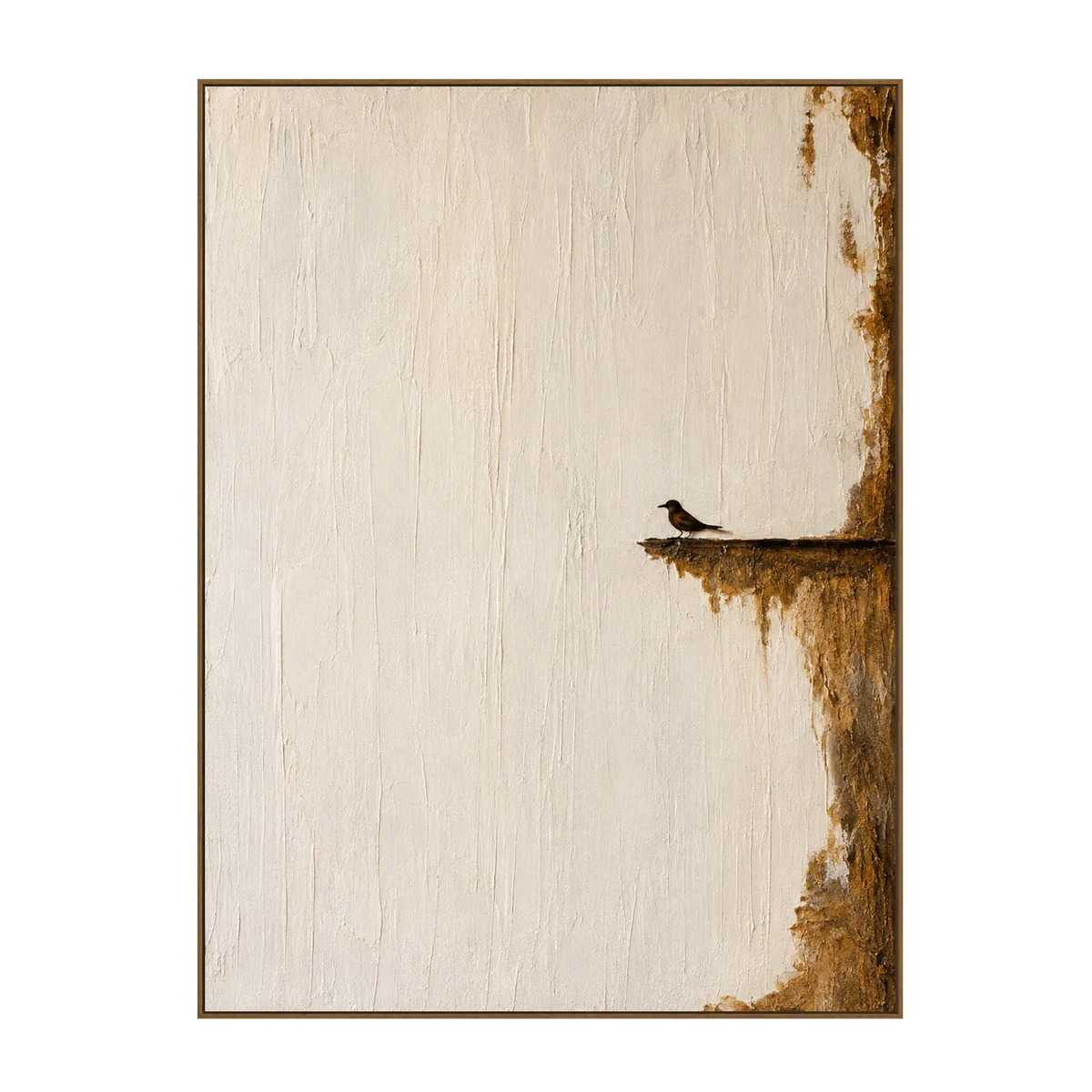Quiet Perch Textured Wall Art | Olyrel