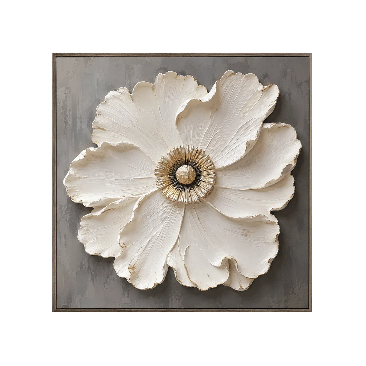 Ivory Bloom Floral Wall Art | Olyrel