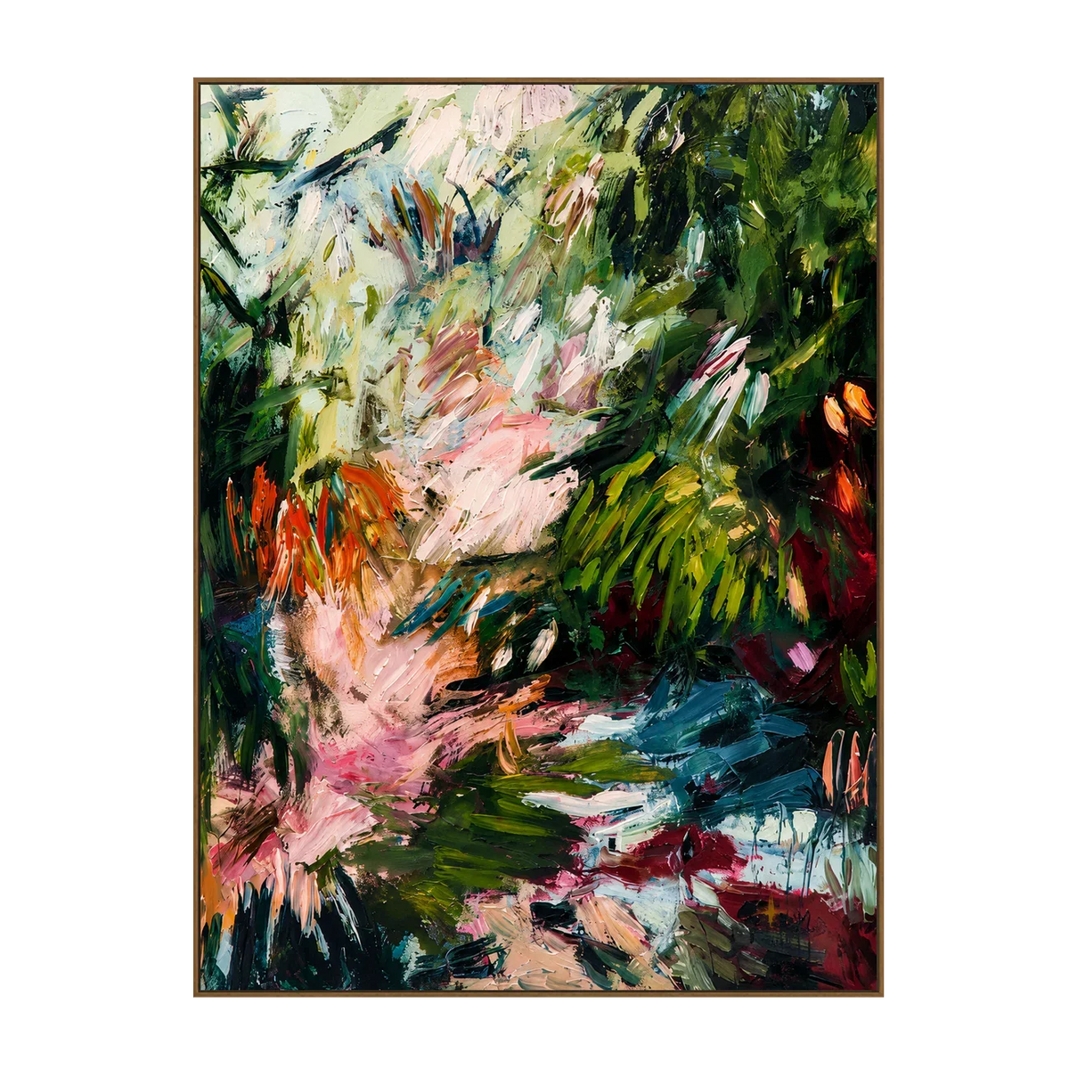 Wild Garden Reverie Textured Wall Art | Olyrel