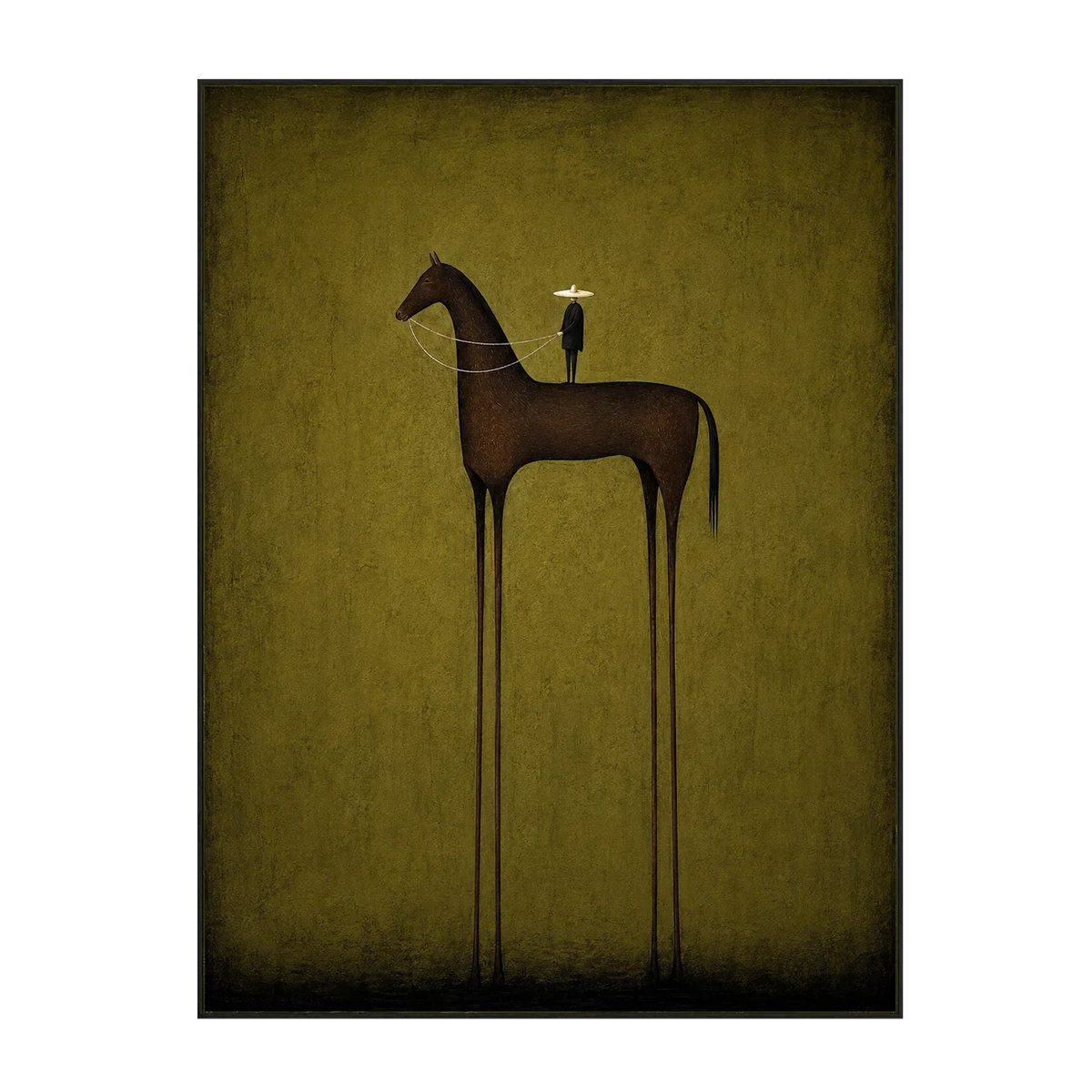 Olive Sentinel Horse Wall Art | Olyrel