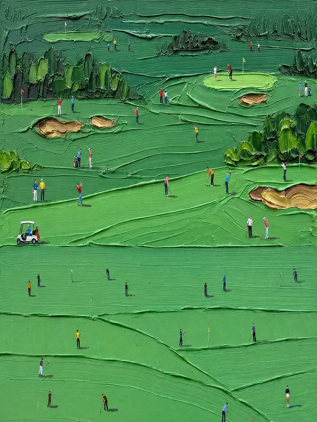 Emerald Fairways Golf Wall Art artwork view | Olyrel