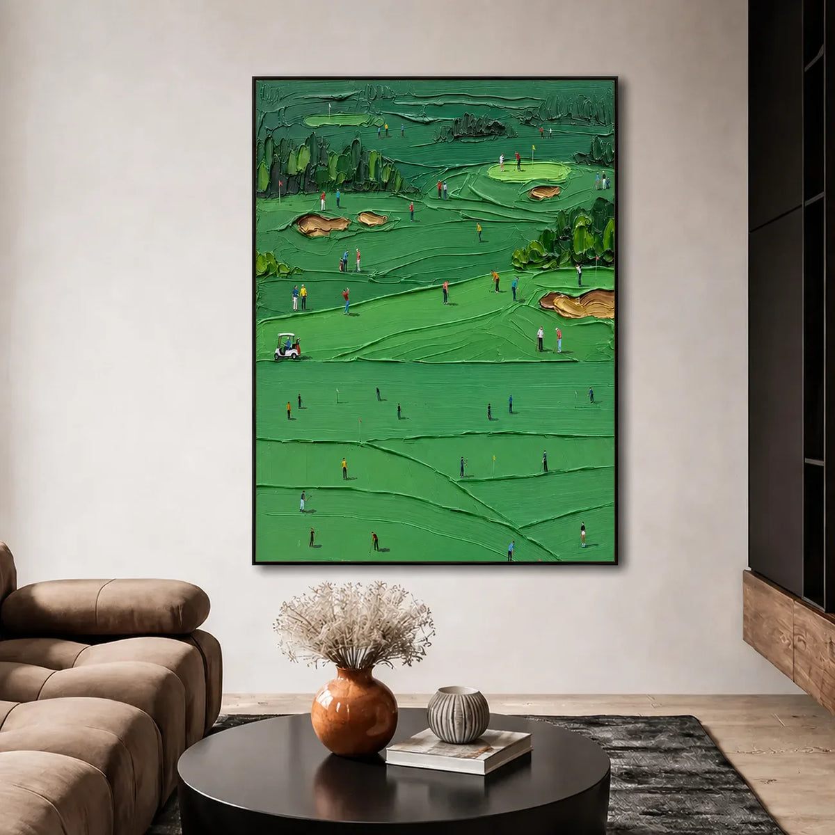Emerald Fairways Golf Wall Art styled interior scene 3 | Olyrel