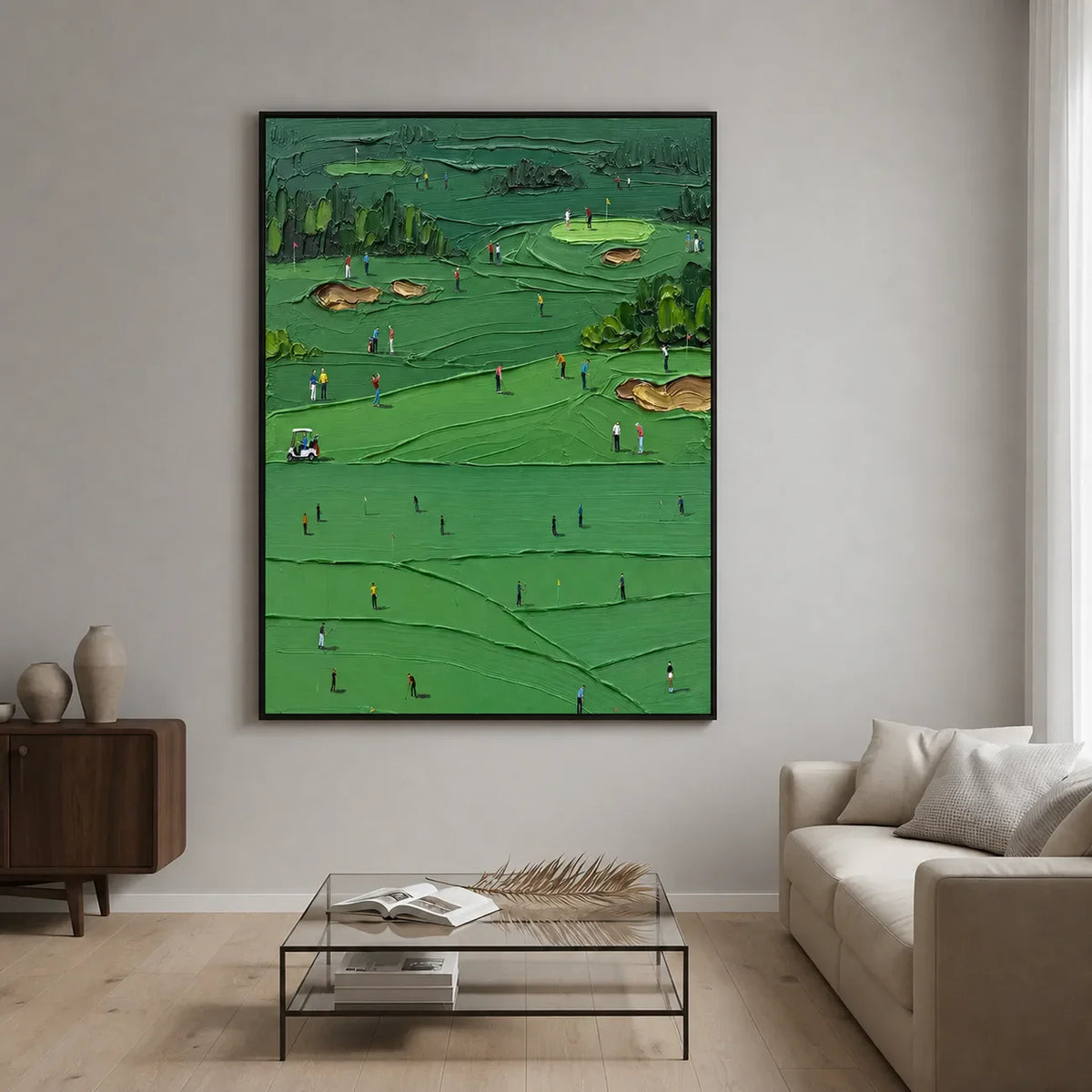 Emerald Fairways Golf Wall Art styled interior scene 5 | Olyrel