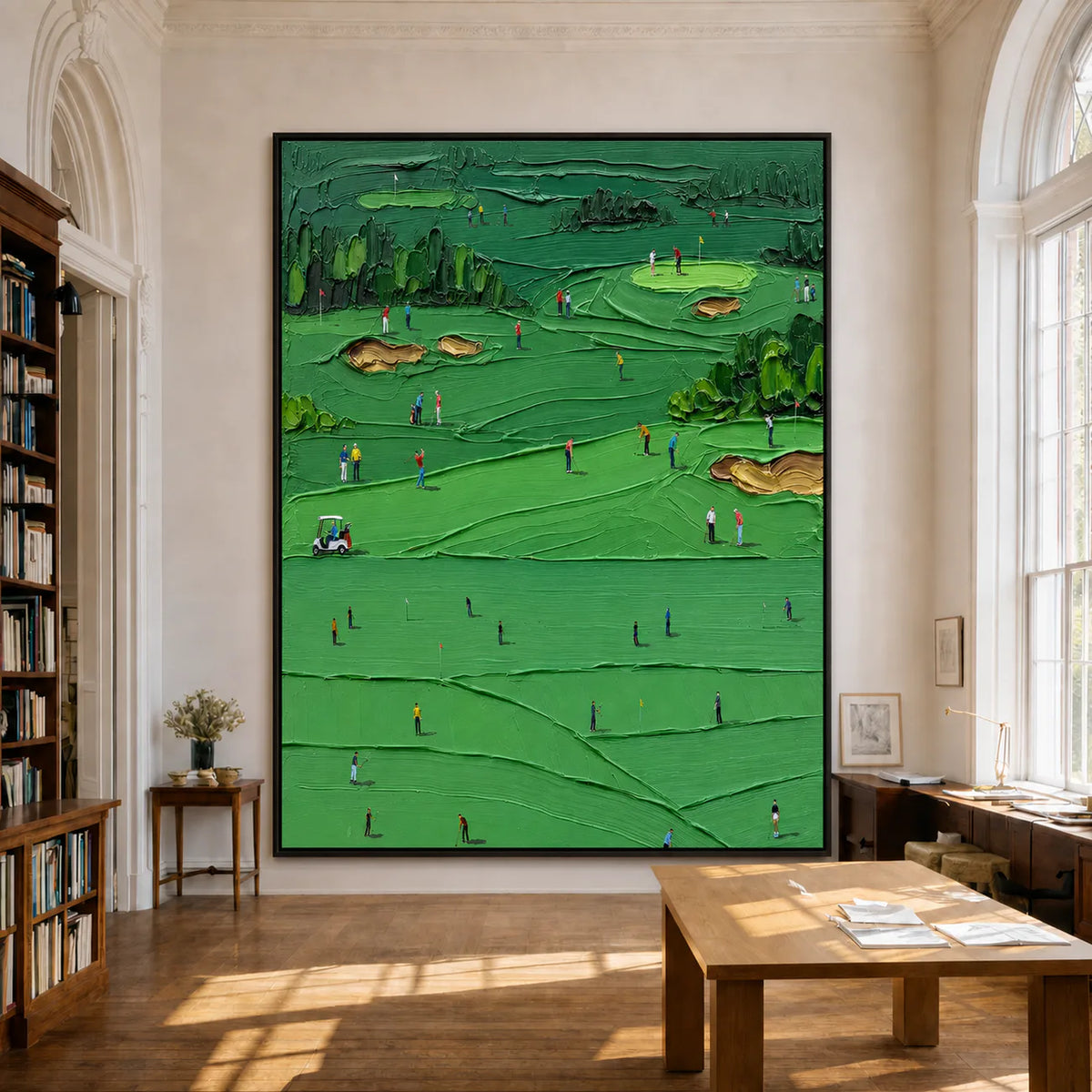 Emerald Fairways Golf Wall Art styled interior scene 6 | Olyrel