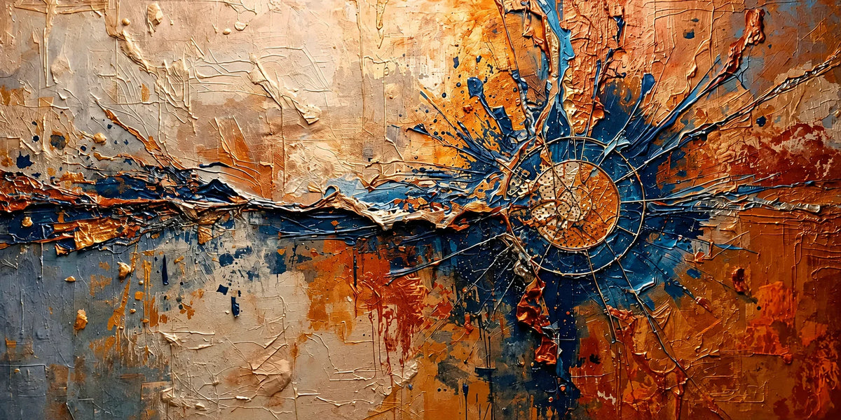 Celestial Compass Textured Wall Art artwork view | Olyrel