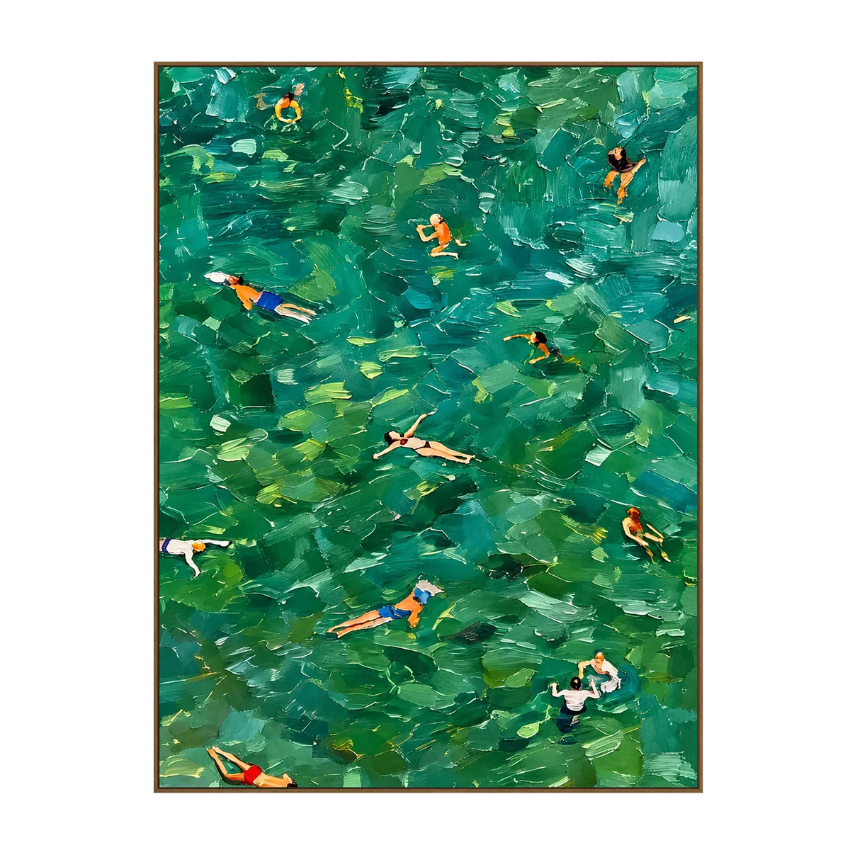 Emerald Bathers Figure Wall Art | Olyrel