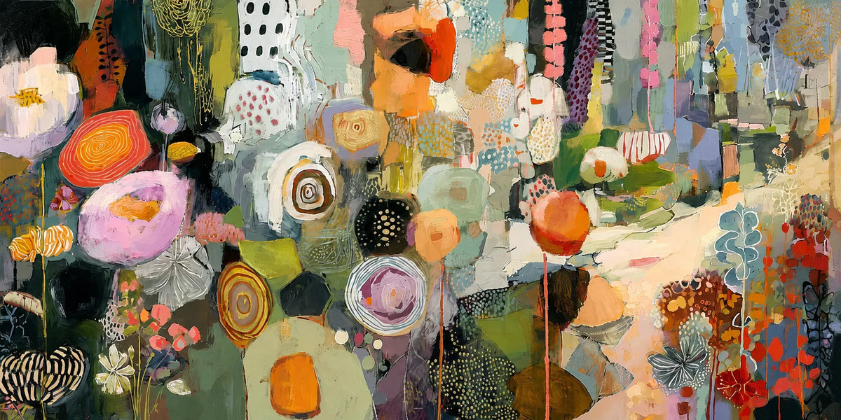 Garden Tapestry Panoramic Wall Art artwork view | Olyrel