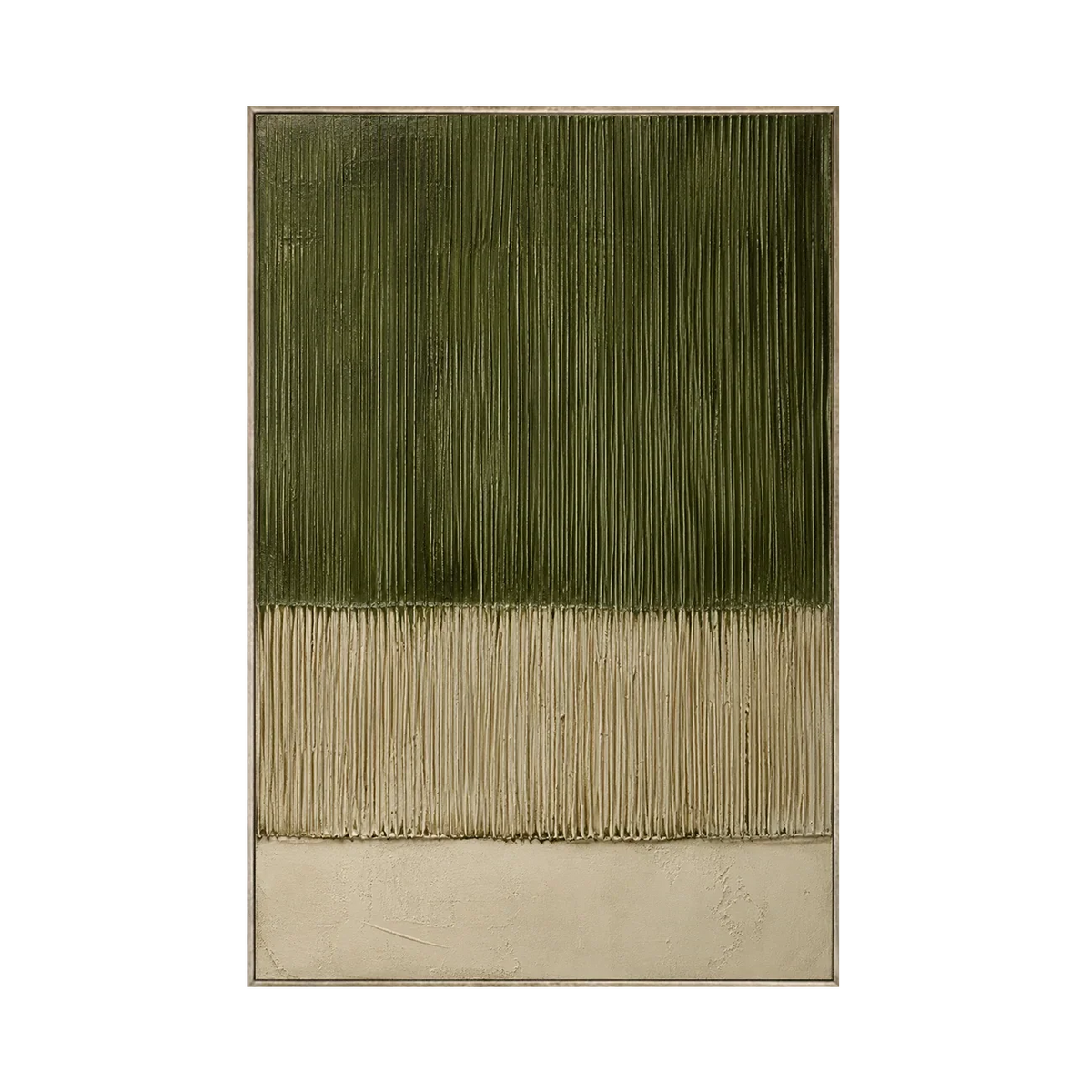 Olive Lines Textured Wall Art | Olyrel