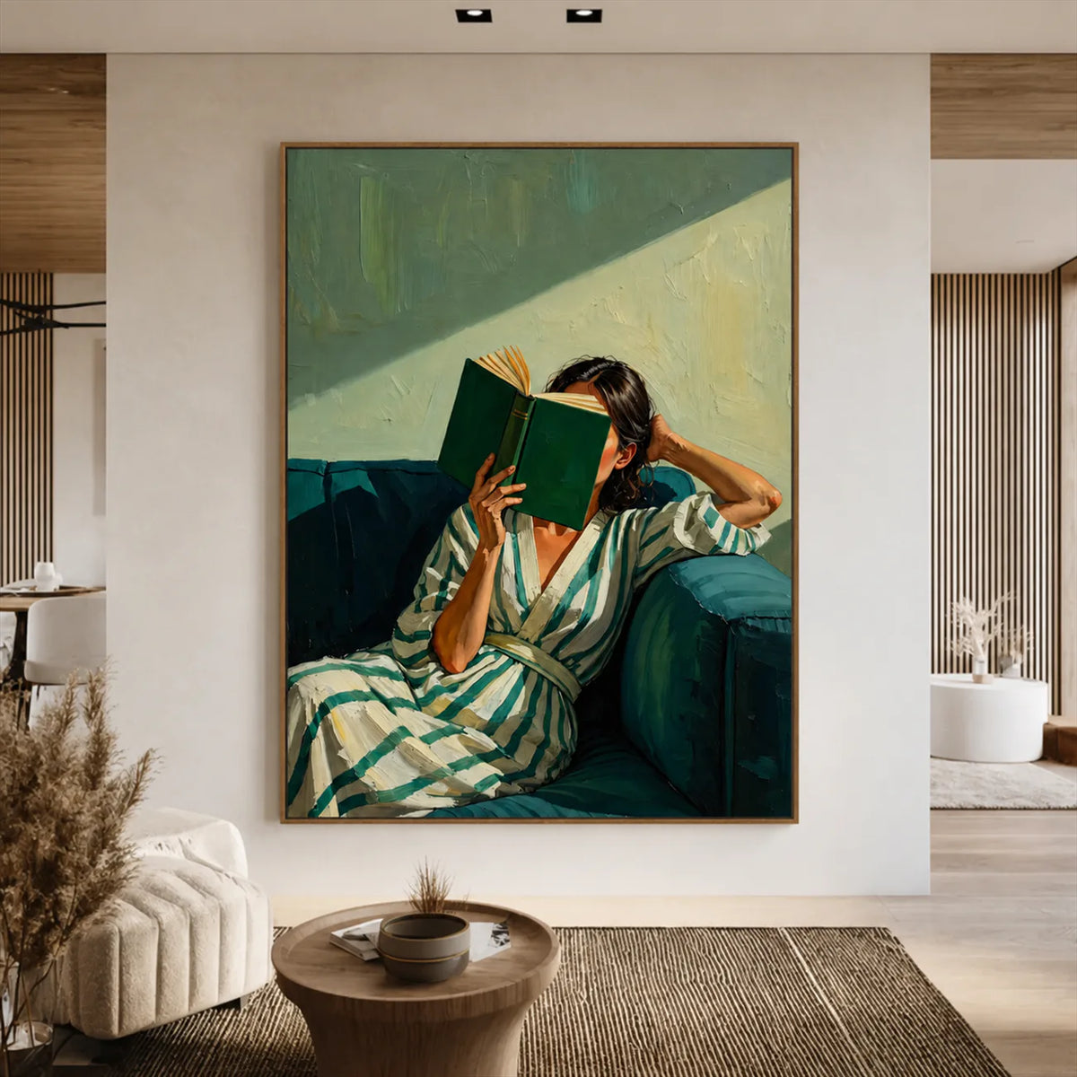 Quiet Chapter Figure Wall Art styled interior scene 1 | Olyrel