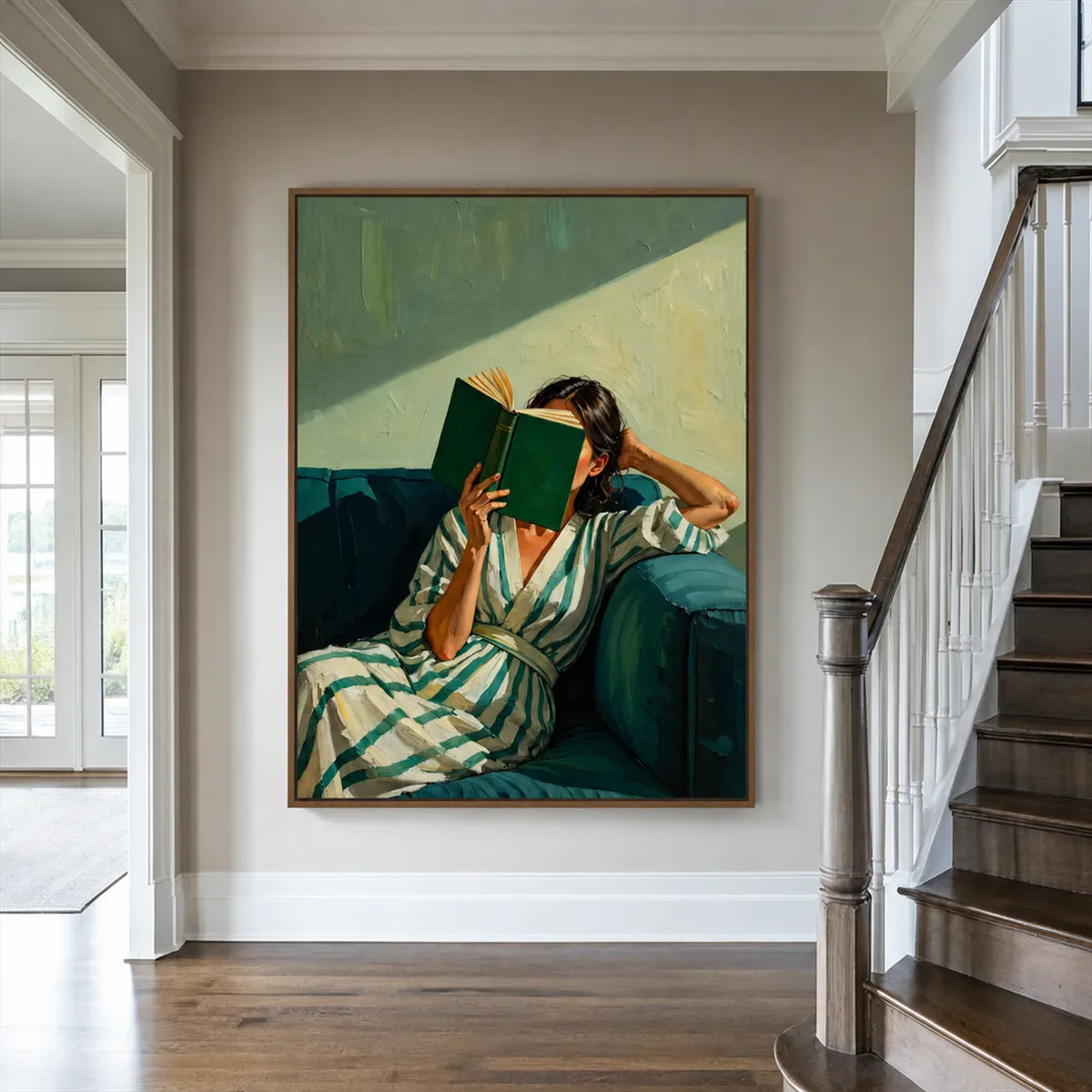 Quiet Chapter Figure Wall Art styled interior scene 2 | Olyrel