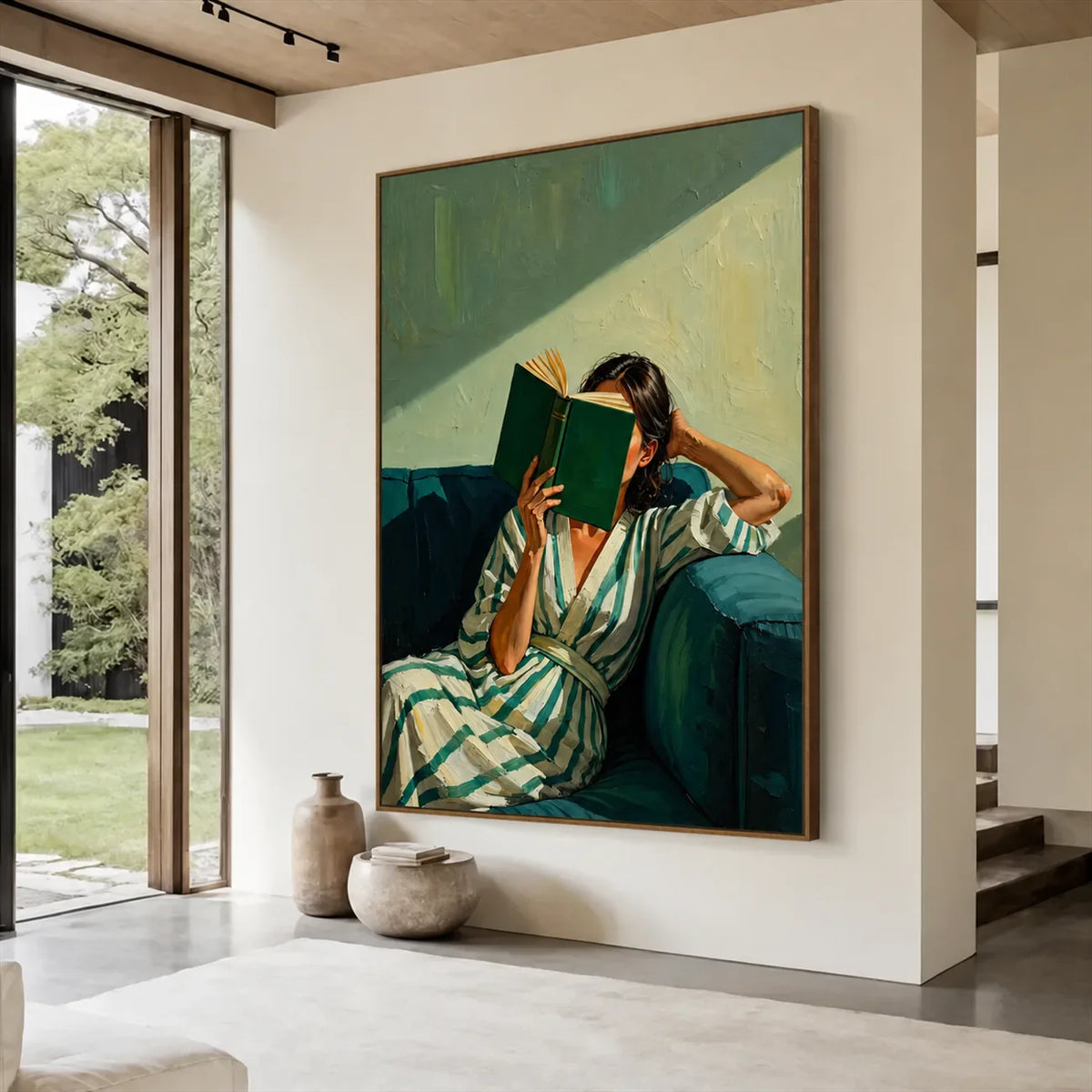 Quiet Chapter Figure Wall Art styled interior scene 5 | Olyrel