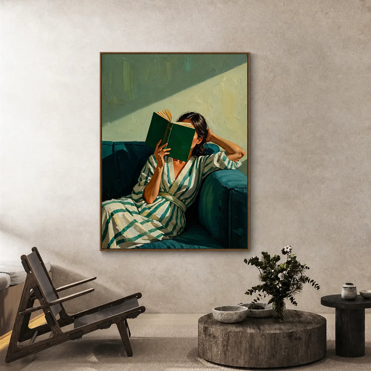 Quiet Chapter Figure Wall Art styled interior scene 6 | Olyrel