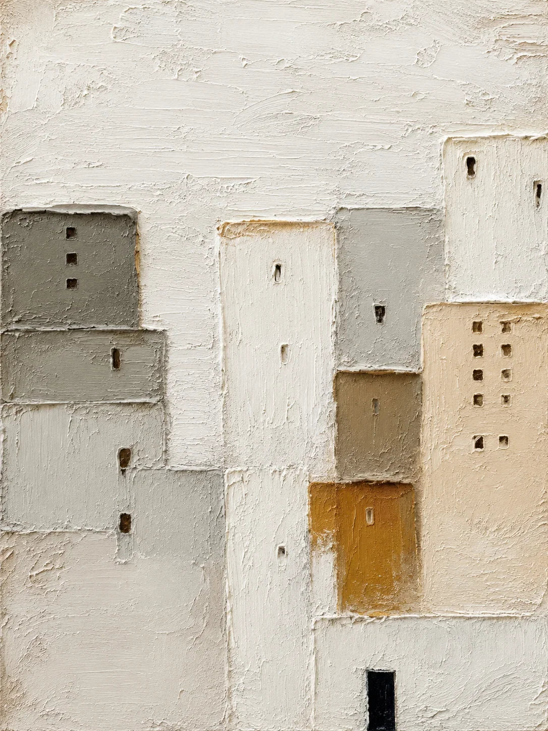 Original artwork view of Quiet Facade Textured Wall Art | Olyrel