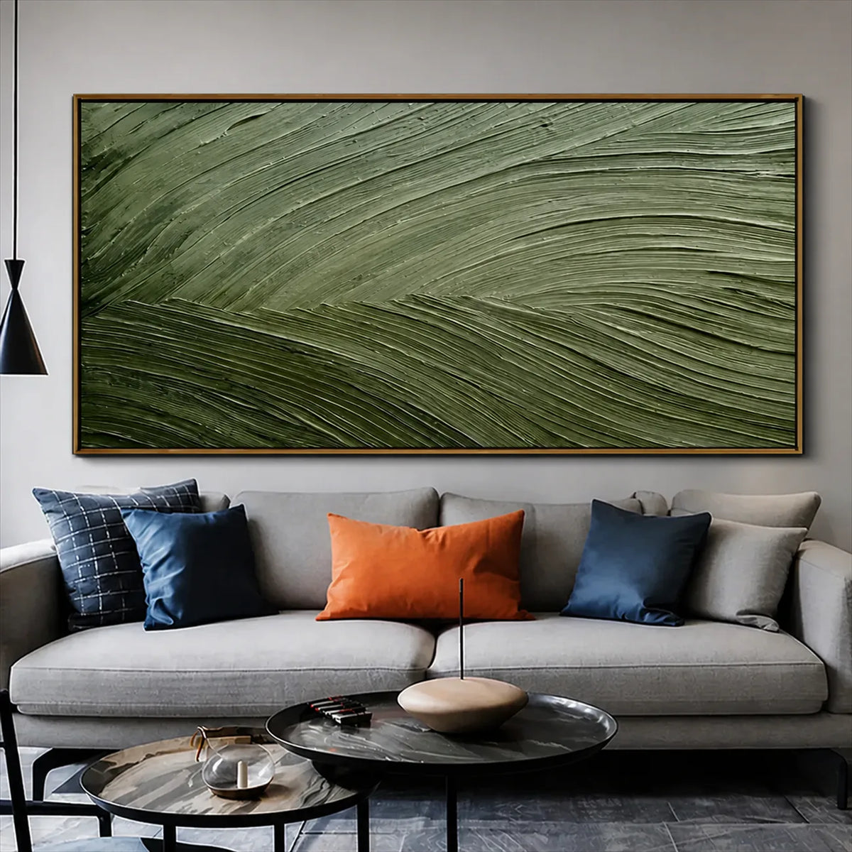 Sage Current Textured Wall Art styled interior scene 4 | Olyrel