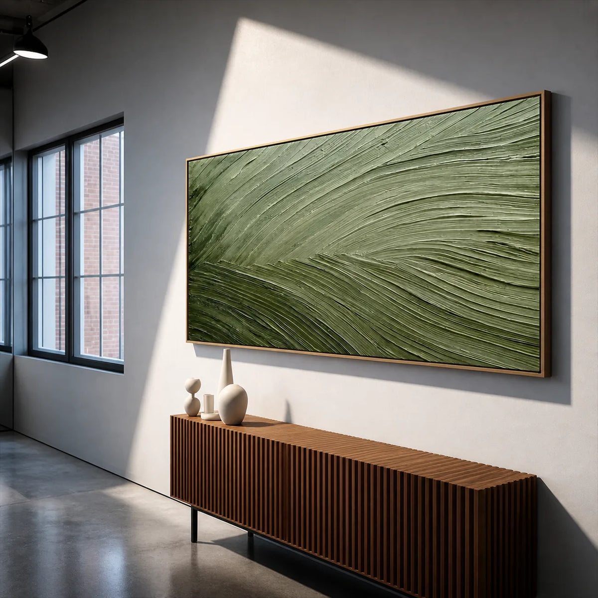 Sage Current Textured Wall Art styled interior scene 5 | Olyrel