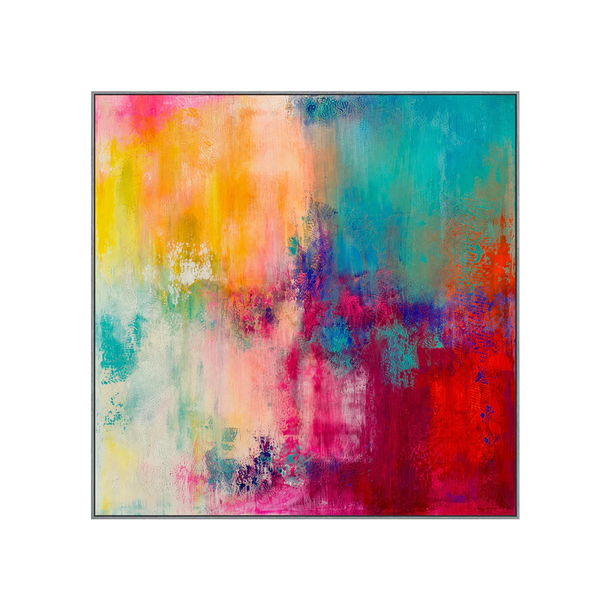Prismatic Haze Abstract Wall Art | Olyrel