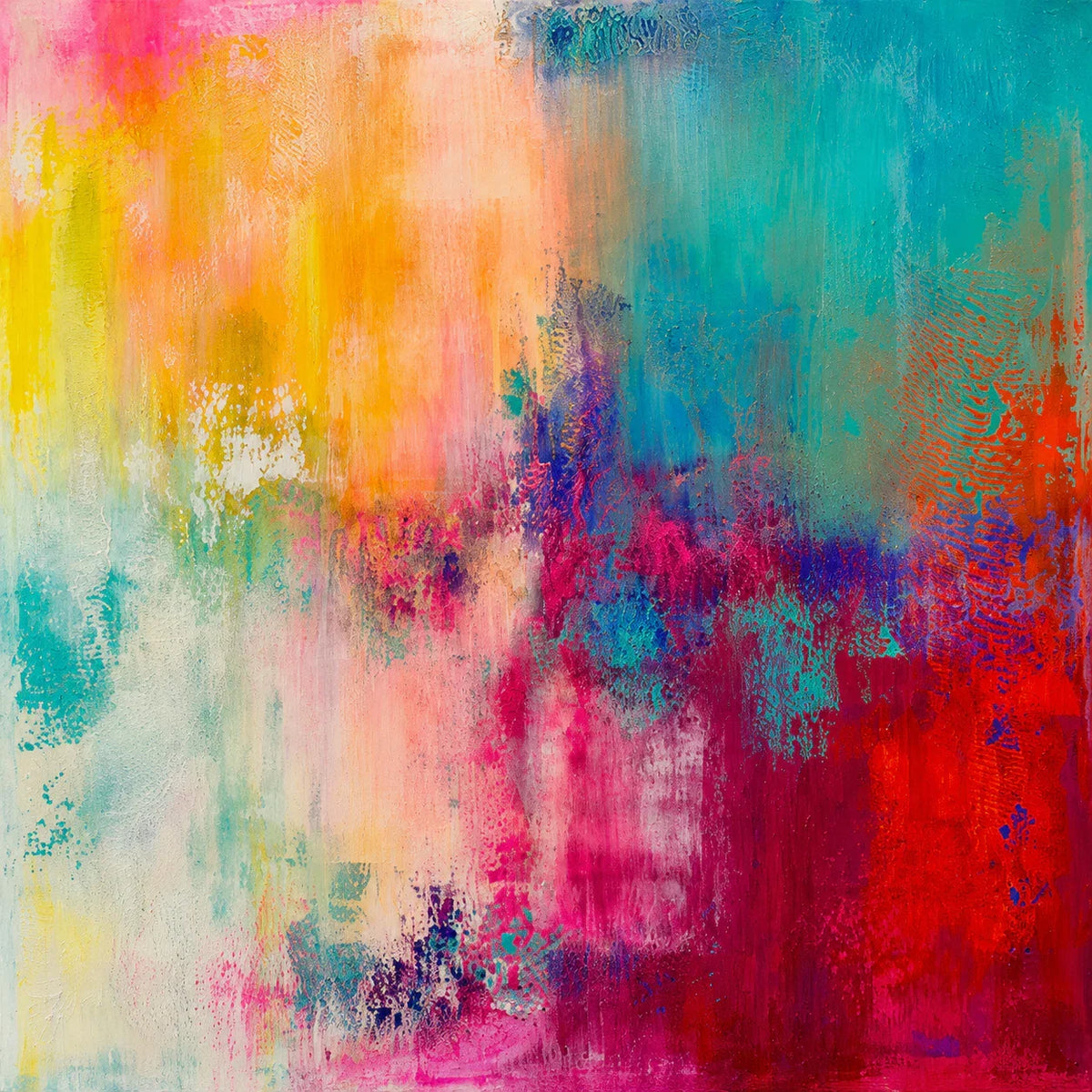 Prismatic Haze Abstract Wall Art artwork view | Olyrel