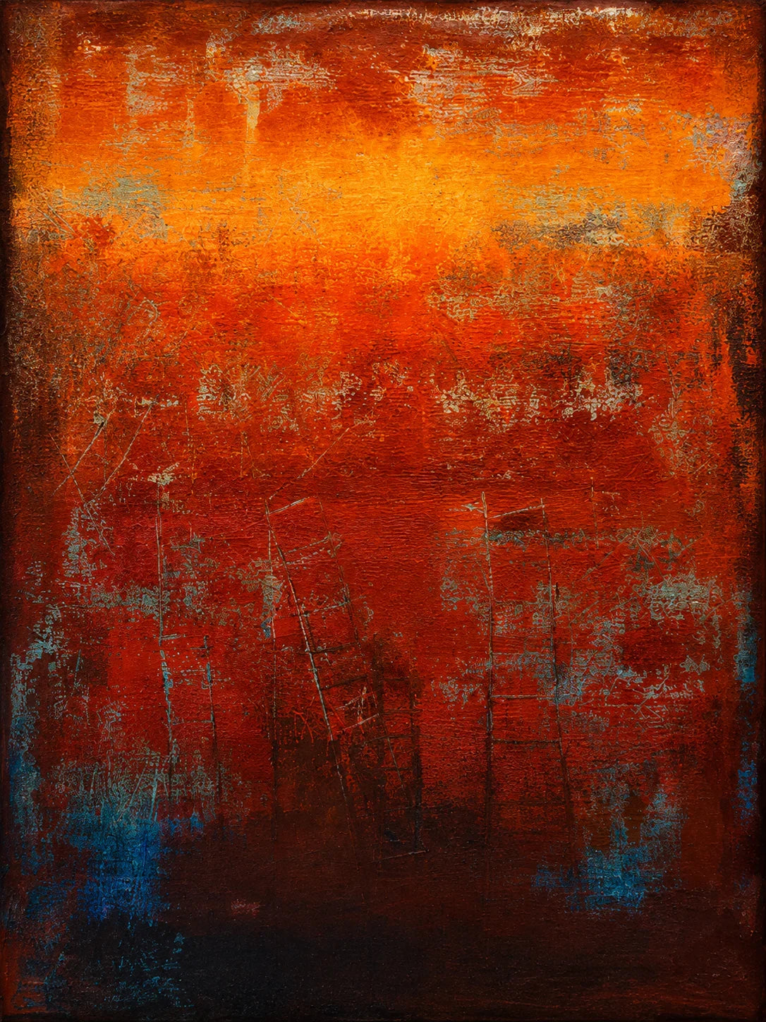 Ember Horizon Textured Wall Art artwork view | Olyrel