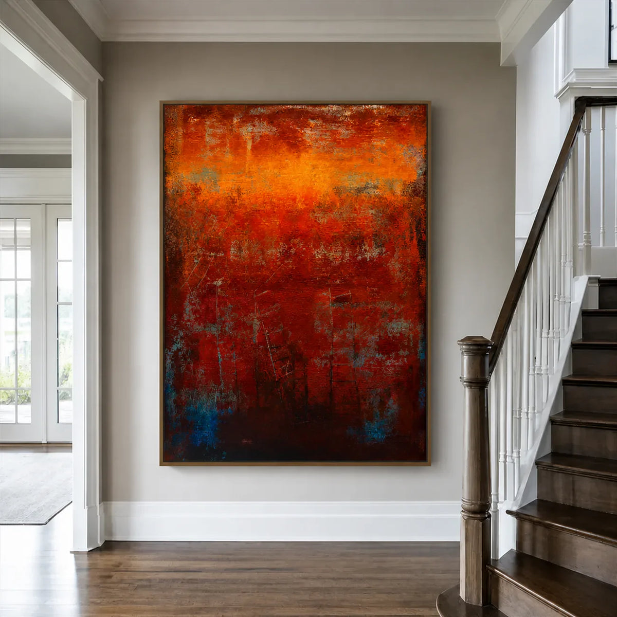 Ember Horizon Textured Wall Art styled interior scene 2 | Olyrel