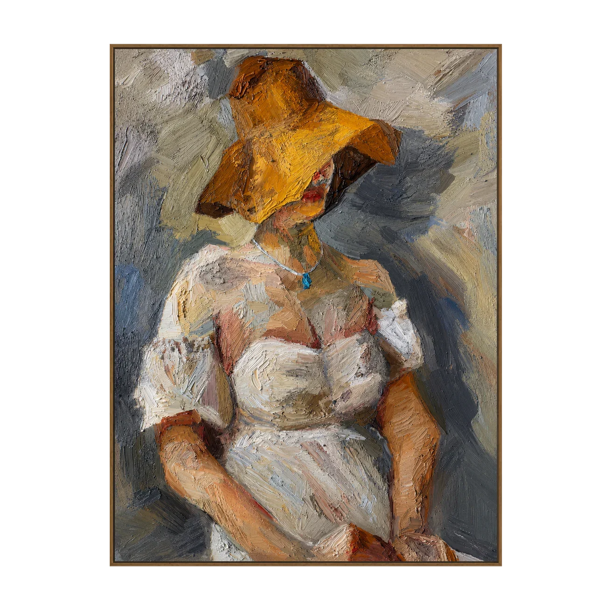 Golden Hat Figure Wall Art | Olyrel