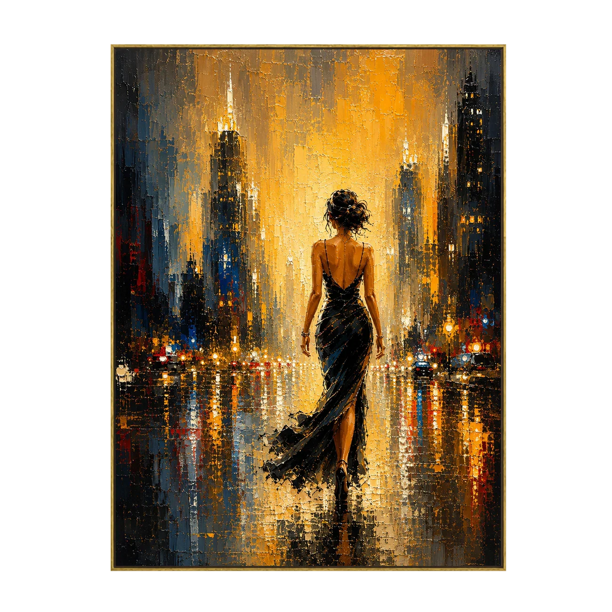 Gilded Boulevard Figurative Wall Art | Olyrel