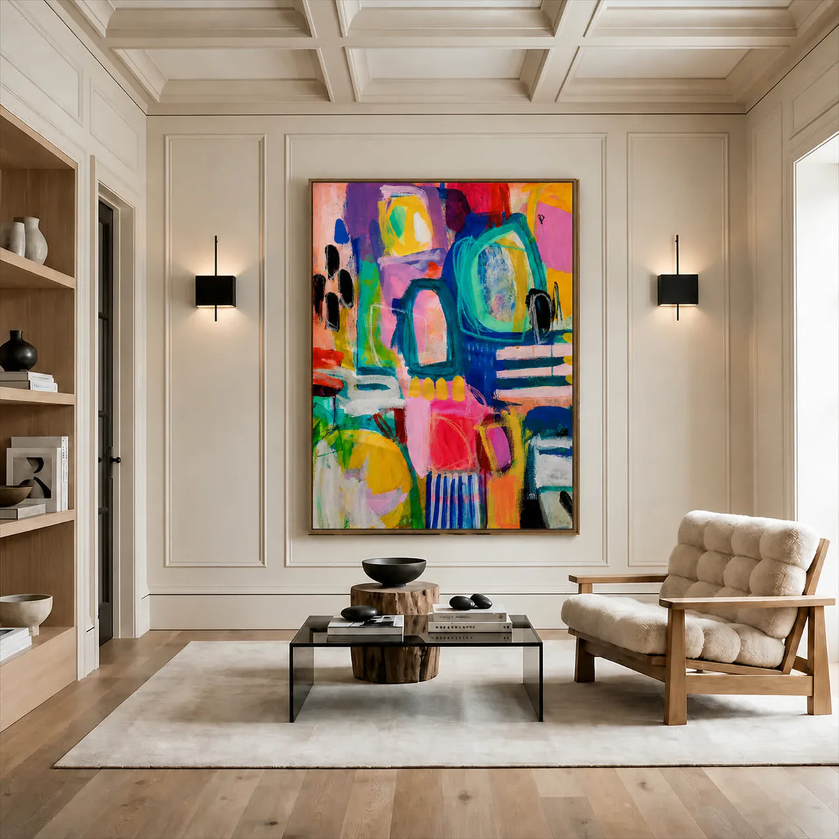 Playful Arches Abstract Wall Art styled interior scene 4 | Olyrel