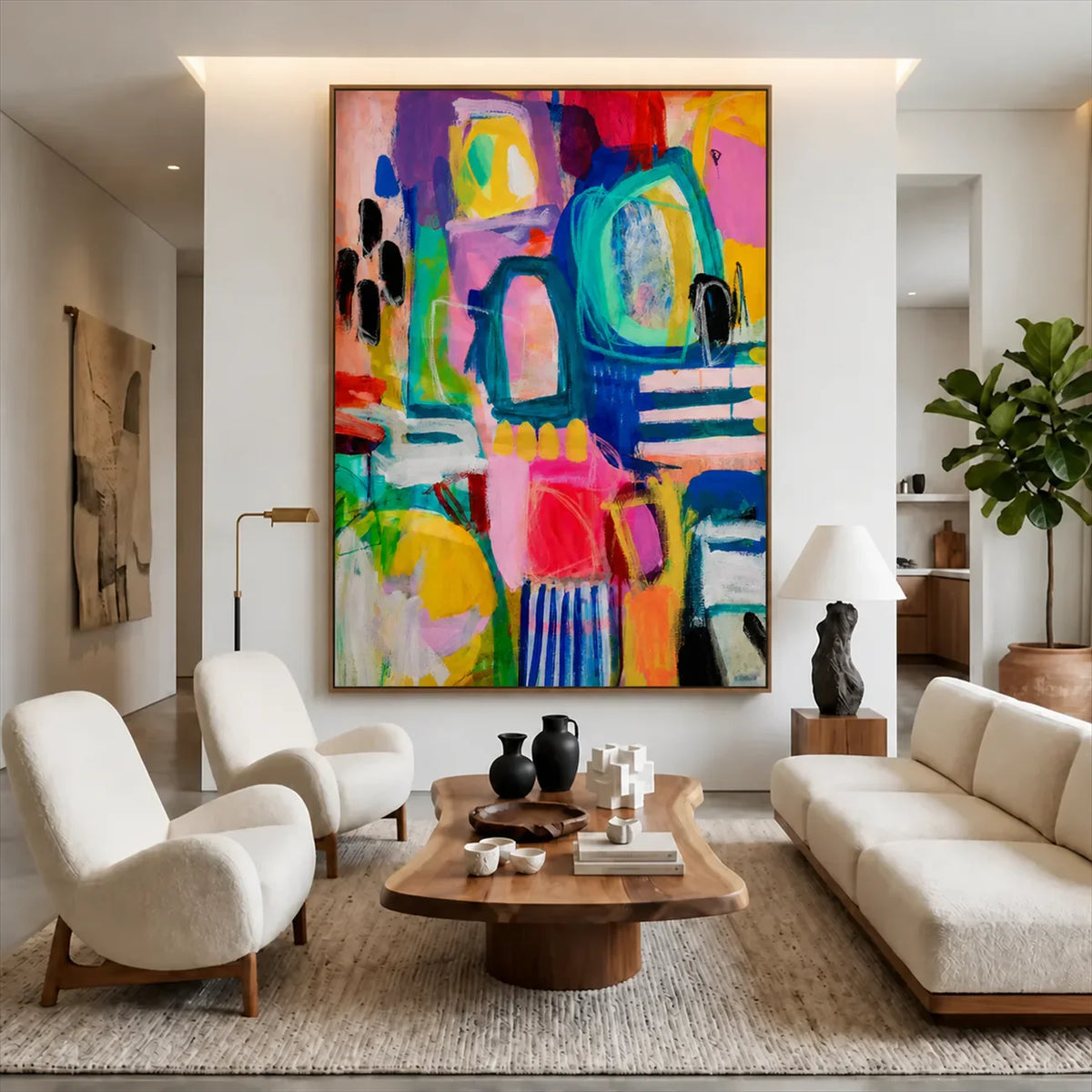 Playful Arches Abstract Wall Art styled interior scene 5 | Olyrel